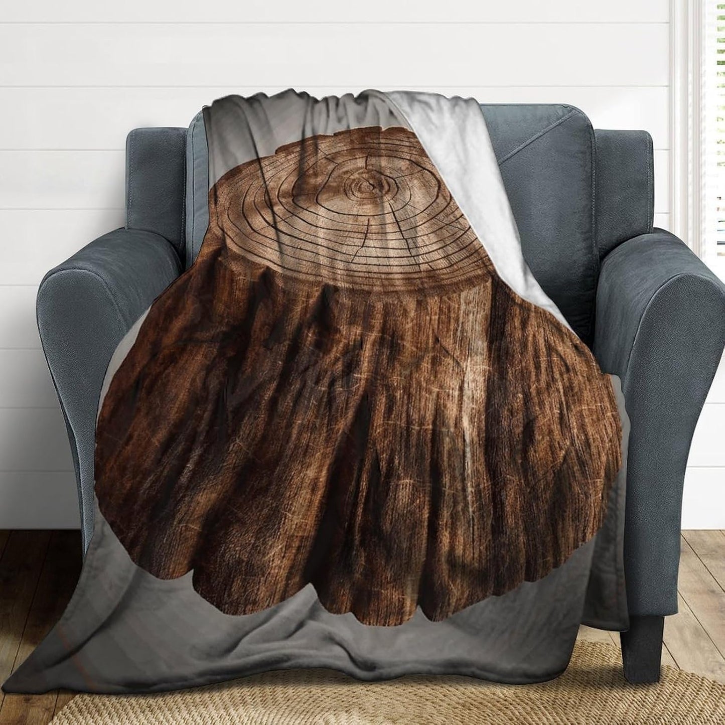 Stump of Oak Tree Blanket Super Soft Lightweight Throw Blanket Cute Cozy Warm Bed Blanket Decorative Fuzzy Blanket All-Season Home Decor Gift for Sofa Couch Living Room 60"*80"（150 * 200cm）