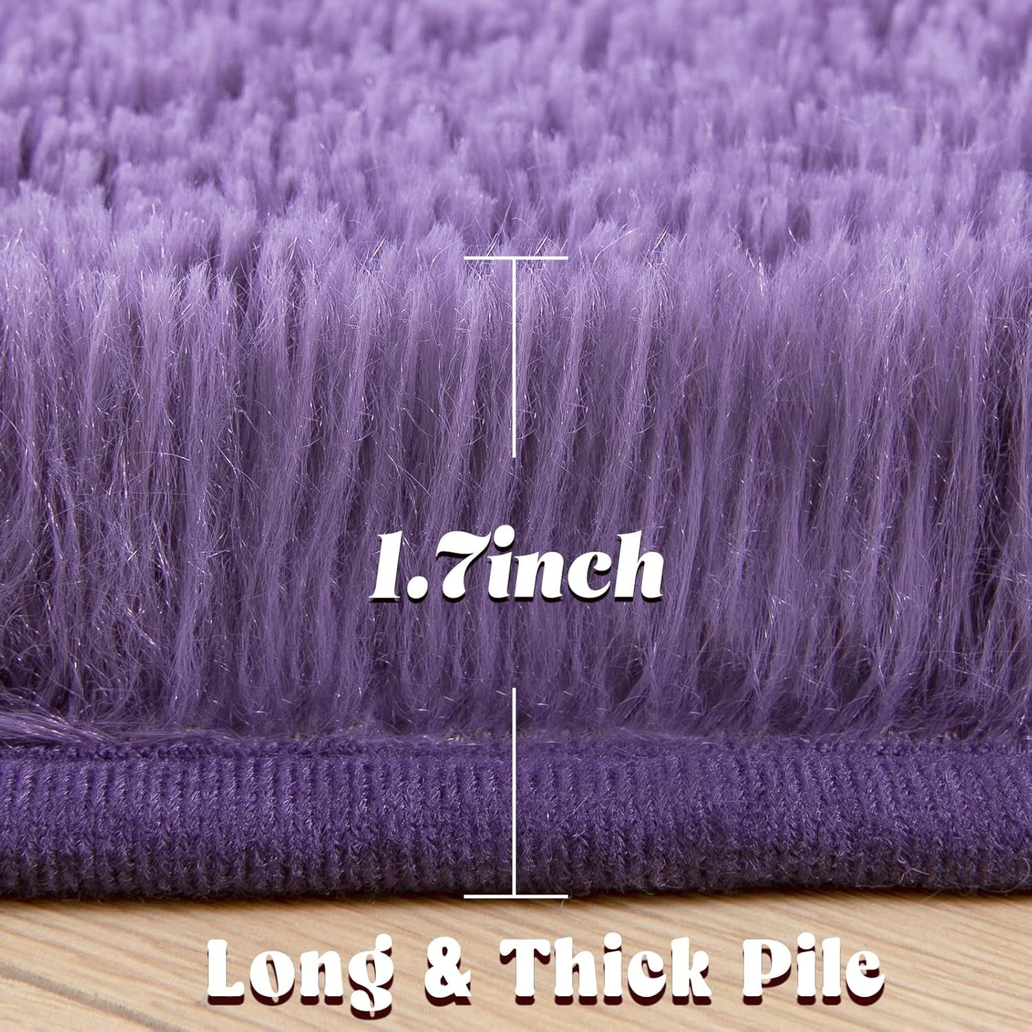 junovo Round Rug 4x4 Feet Fluffy Soft Area Rugs for Kids Girls Room Princess Castle Plush Shaggy Carpet Cute Circle Nursery Rug for Kids Girls Bedroom Baby Room Home Decor Circular Carpet, Gray-purple