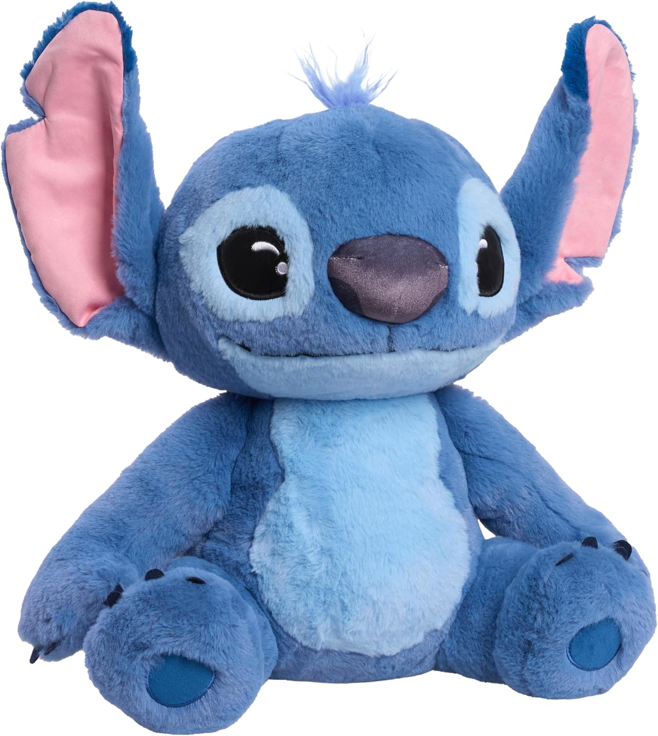 Disney Stitch Live-Action 13-inch Large Plush Stuffed Animal, Soft Toy for Kids, Blue, Alien, Toy for Fans, Girls, Boys, Kids, Ages 2 and Up by Just Play, Kids Toys for Ages 2 Up by Just Play