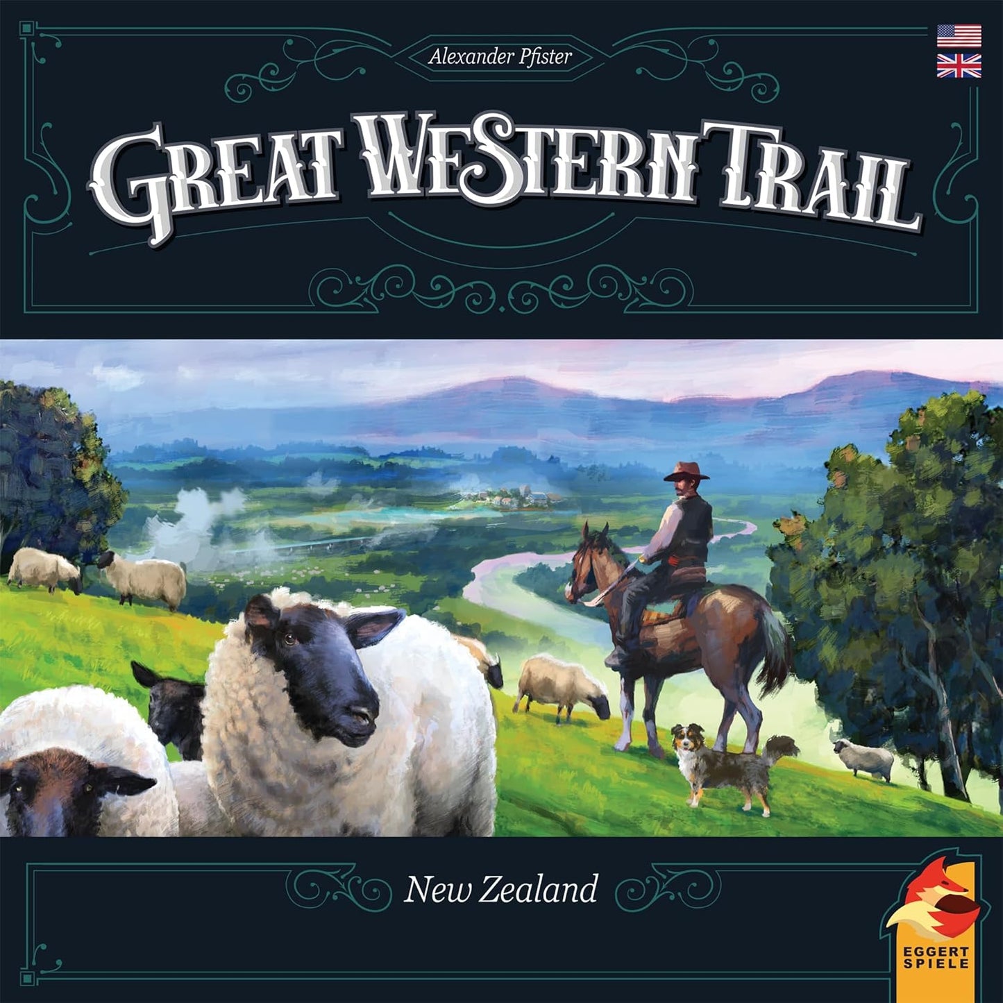 Great Western Trail 2nd Edition New Zealand Board Game - Embark on a Unique Cattle Ranching Adventure! Strategy Game for Kids & Adults, Ages 12+, 1-4 Players, 75-150 Min Playtime Made by Eggertspiele