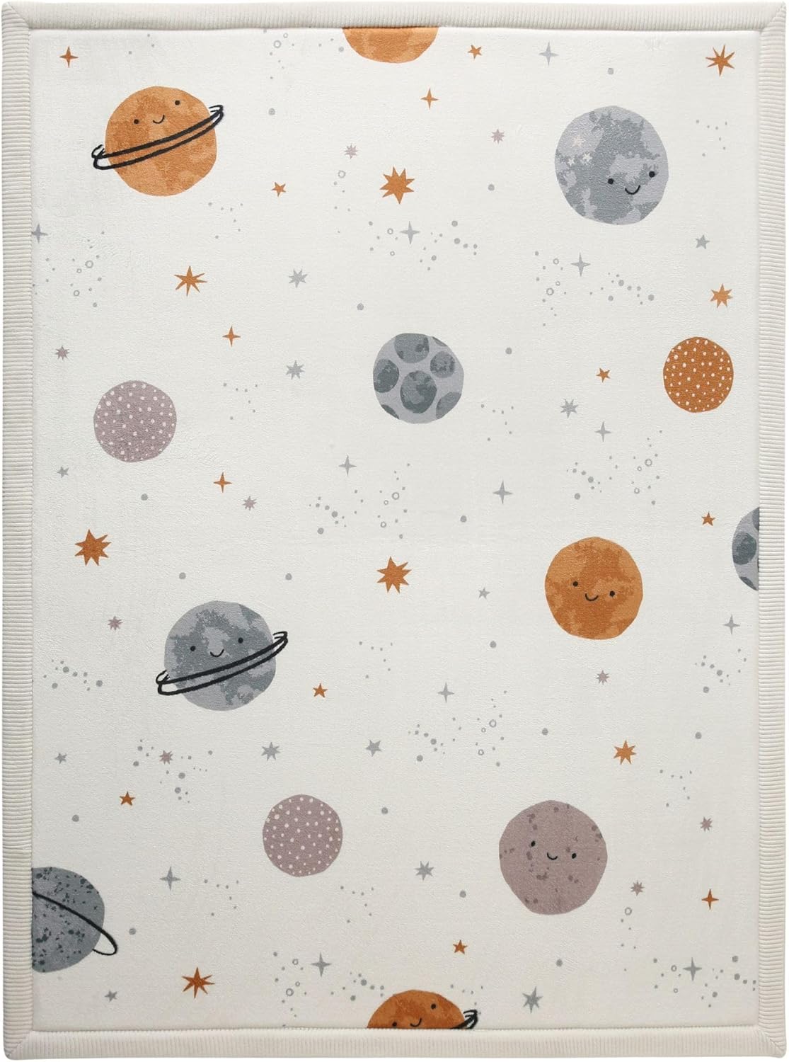 Hakuna Matte CloudSoft Baby Play Mat for Floor 60" x 80" Planets – Coral Velvet Memory Foam Rug for Crawling & Cozy Play – Non-Slip, Water-Resistant, Easy-CareTummy Time Mat, Playmat for Playpen