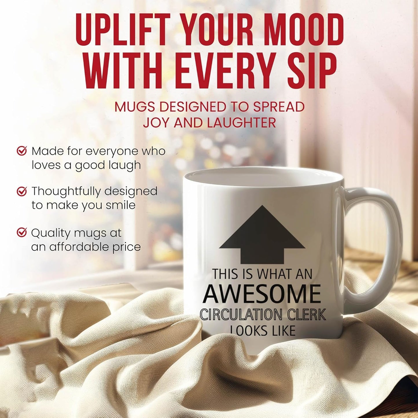 Awesome Circulation Clerk Looks Like Mug - Library Coffee Cup - Book Lover Funny Gift From Friends - Reading Enthusiast Tea Mugs - Literature Cups - 11 Oz Ceramic Gifts For Birthday, Him, Her