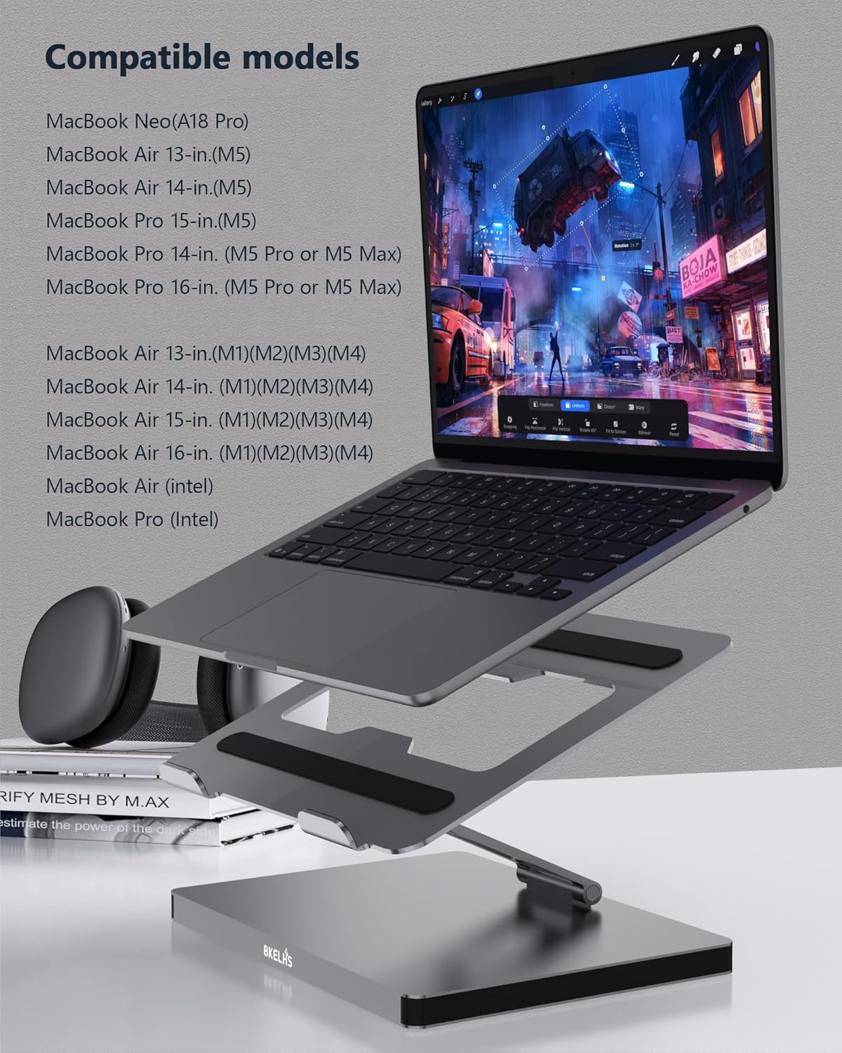 USB C Hub Stand for MacBook Pro, 10 in 1 Adapter for MacBook Air Docking Station with 4K 60Hz HDMI, RJ45 Gigabit Ethernet, SD/TF Card Reader, 4 USB 3.0 for iPad/Dell HP/Surface/Lenovo Laptop Dock