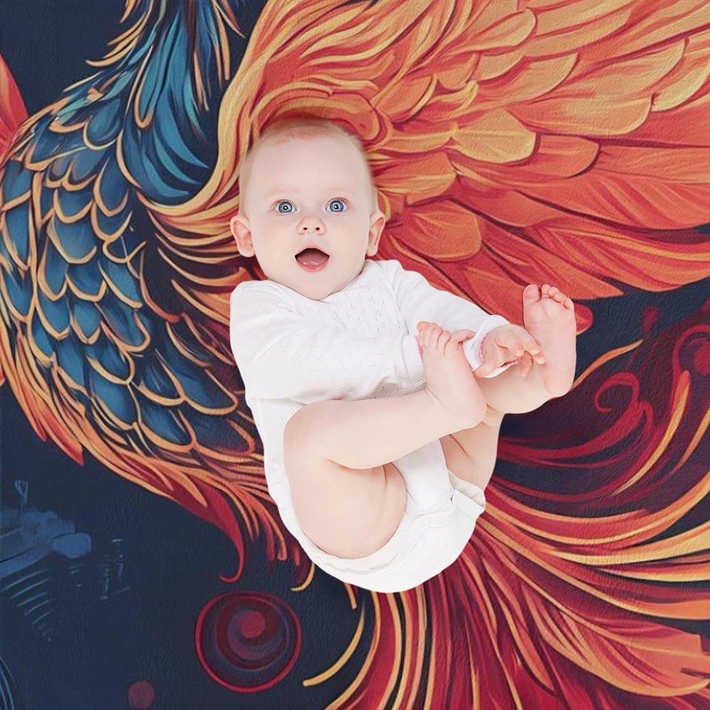 Phoenixes Throw Blanket for Couch Bed Plush Cozy Fuzzy Flannel Blanket for All Season 40"x50"