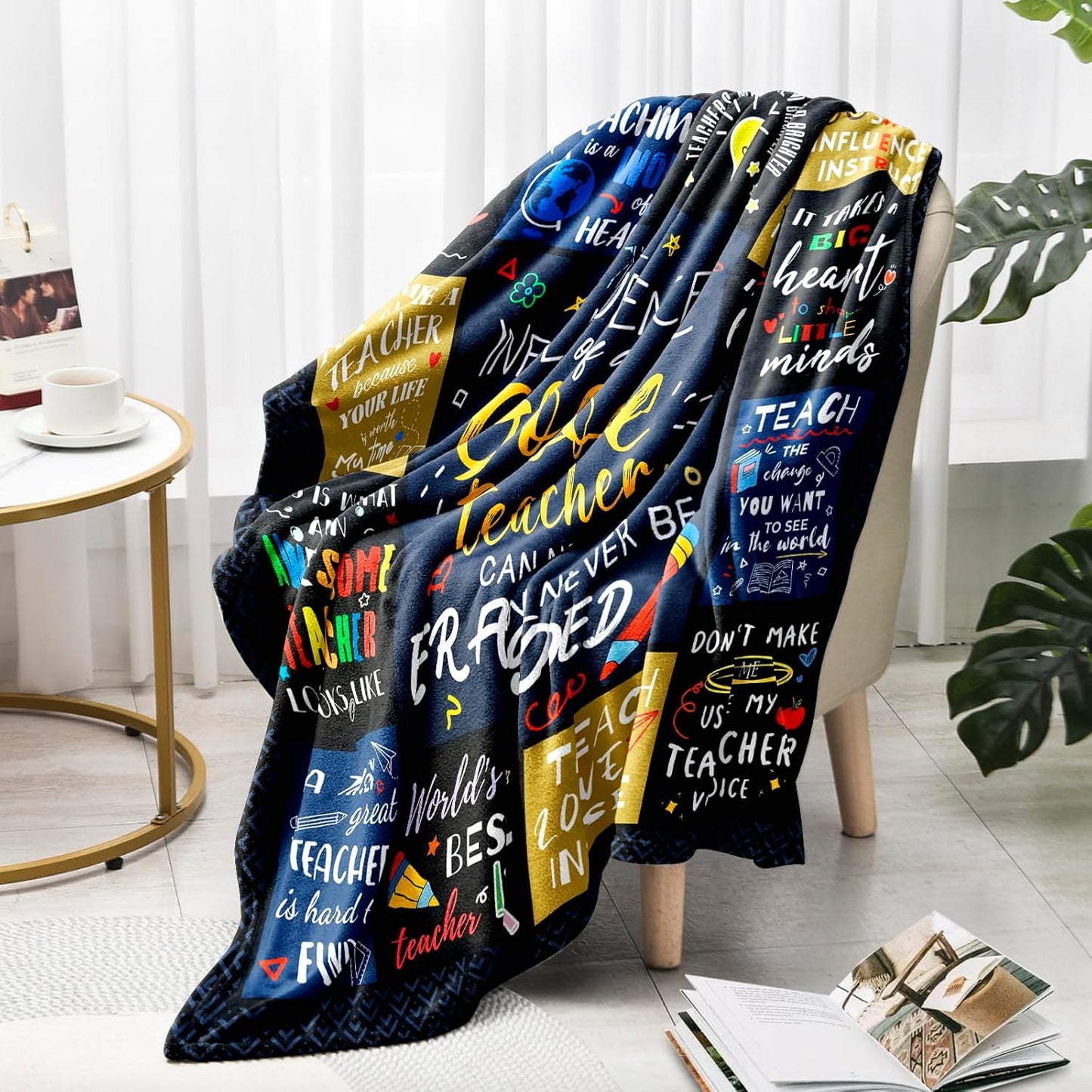 Teacher Appreciation Gifts for Women Men, Teacher Gifts Blanket 60" x 50", Thank You Back to School Teachers Gifts from Students, Birthday Retirement Graduation End of Year Gift for Teachers