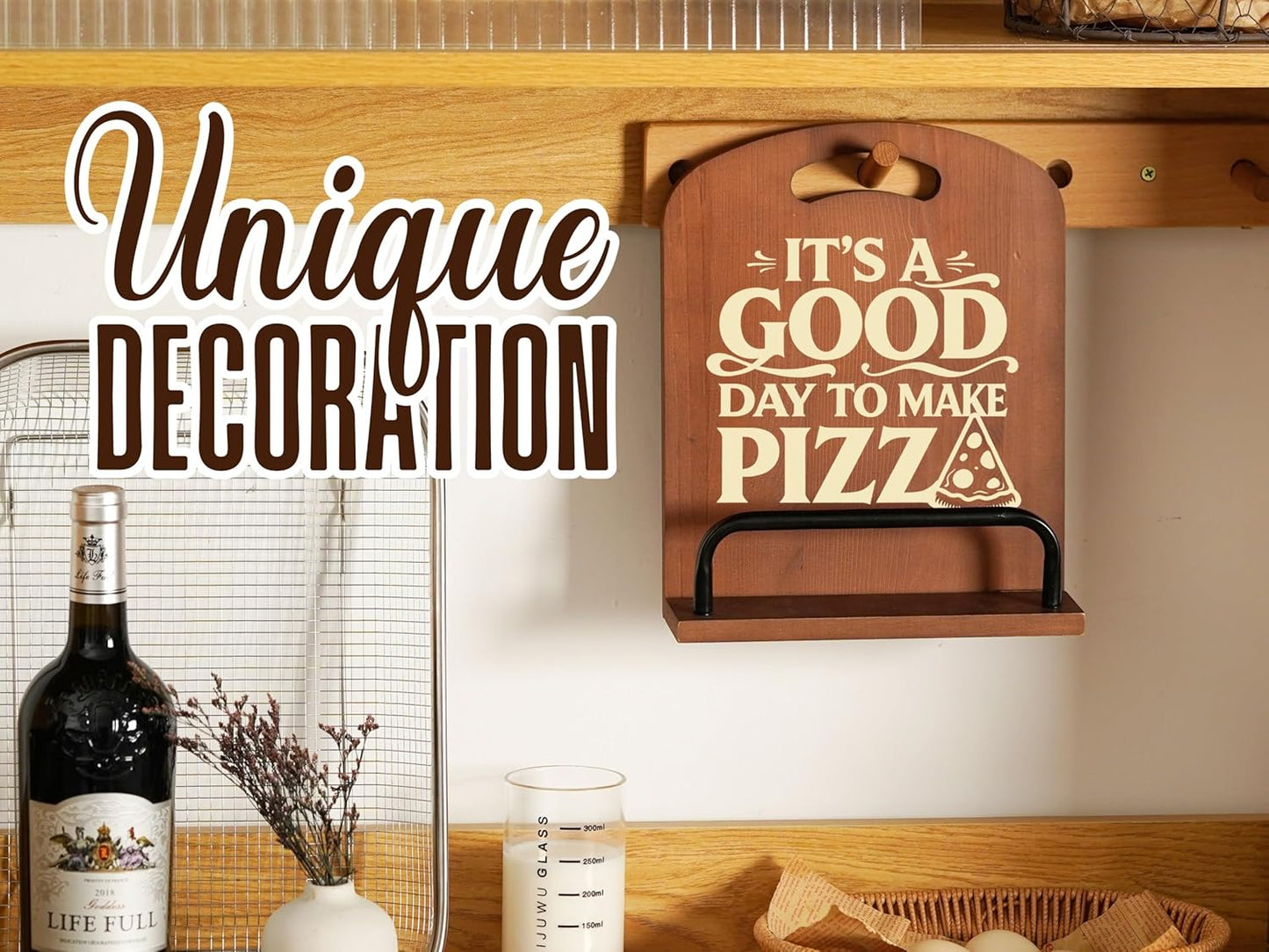 InnoBeta Gifts for Pizza Making Lovers, Cookbook Stand for Kitchen Counter, Perfect Gifts for Pizza Lovers on Birthday, Adjustable Tablet Recipe Book Holder, Unique Kitchen & Cooking Decor