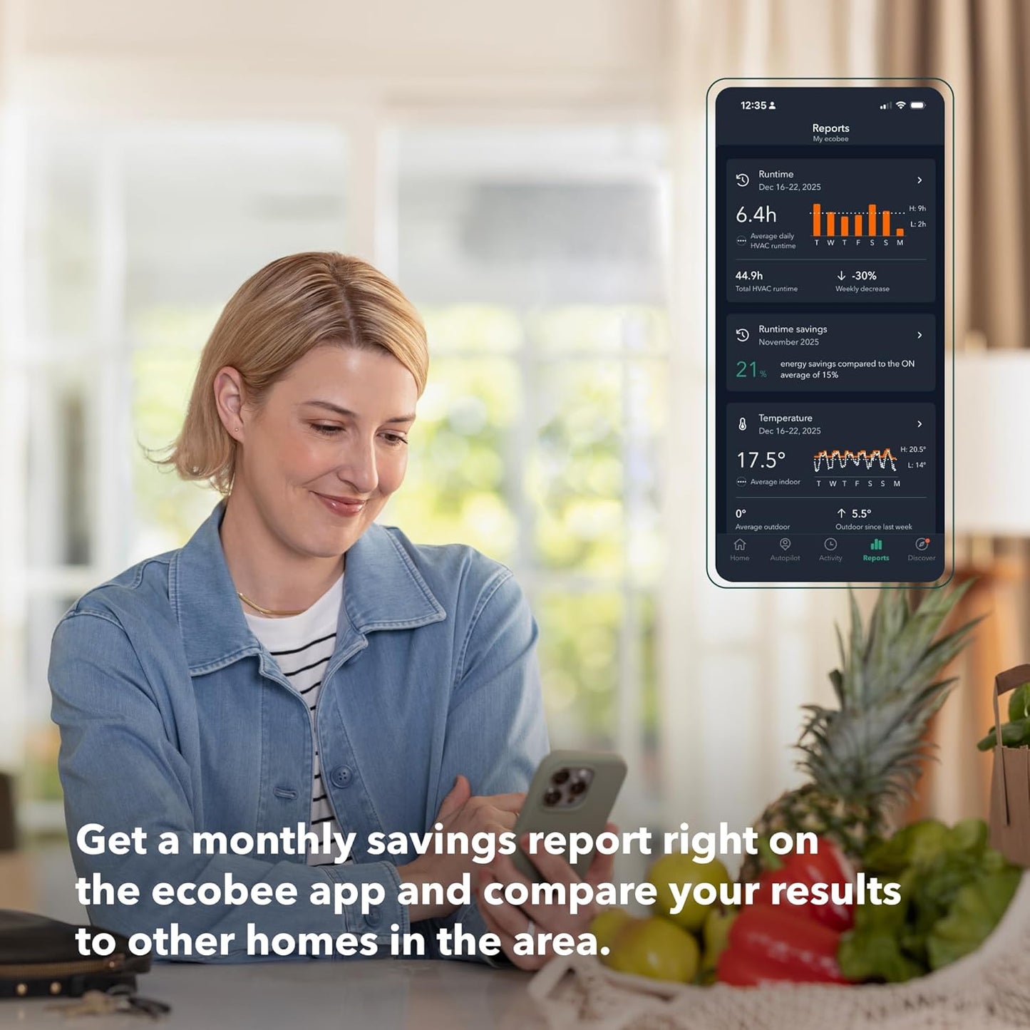 ecobee Smart Thermostat Premium with Smart Sensor and Air Quality Monitor - Programmable Wifi Thermostat - Works with Siri, Alexa, Google Assistant, Black