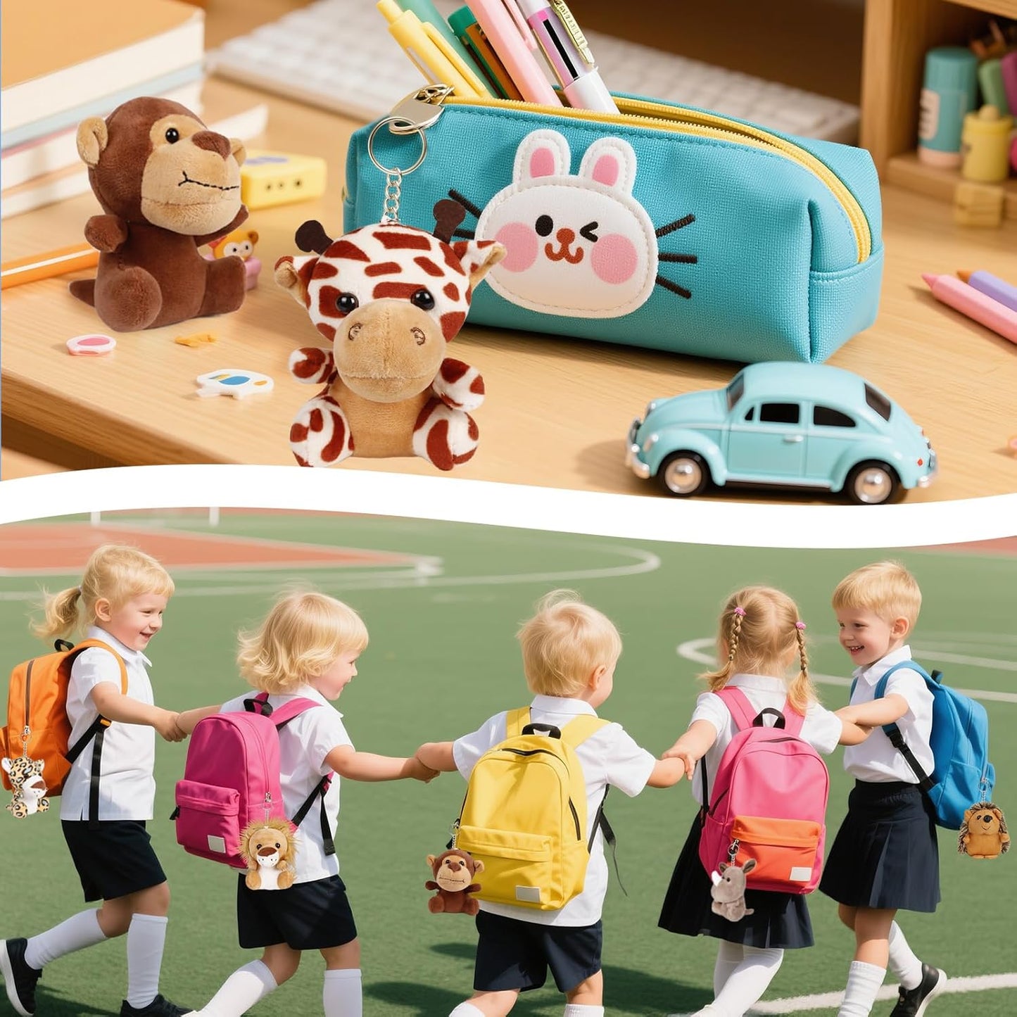 12 Pack Small Stuffed Animals Bulk, 4.5 Inch Mini Plush Toys, Treasure Box Toys for Classroom, Party Favors for Kids, Plush Keychain, Claw Machine Prizes, Baby Shower Decorations