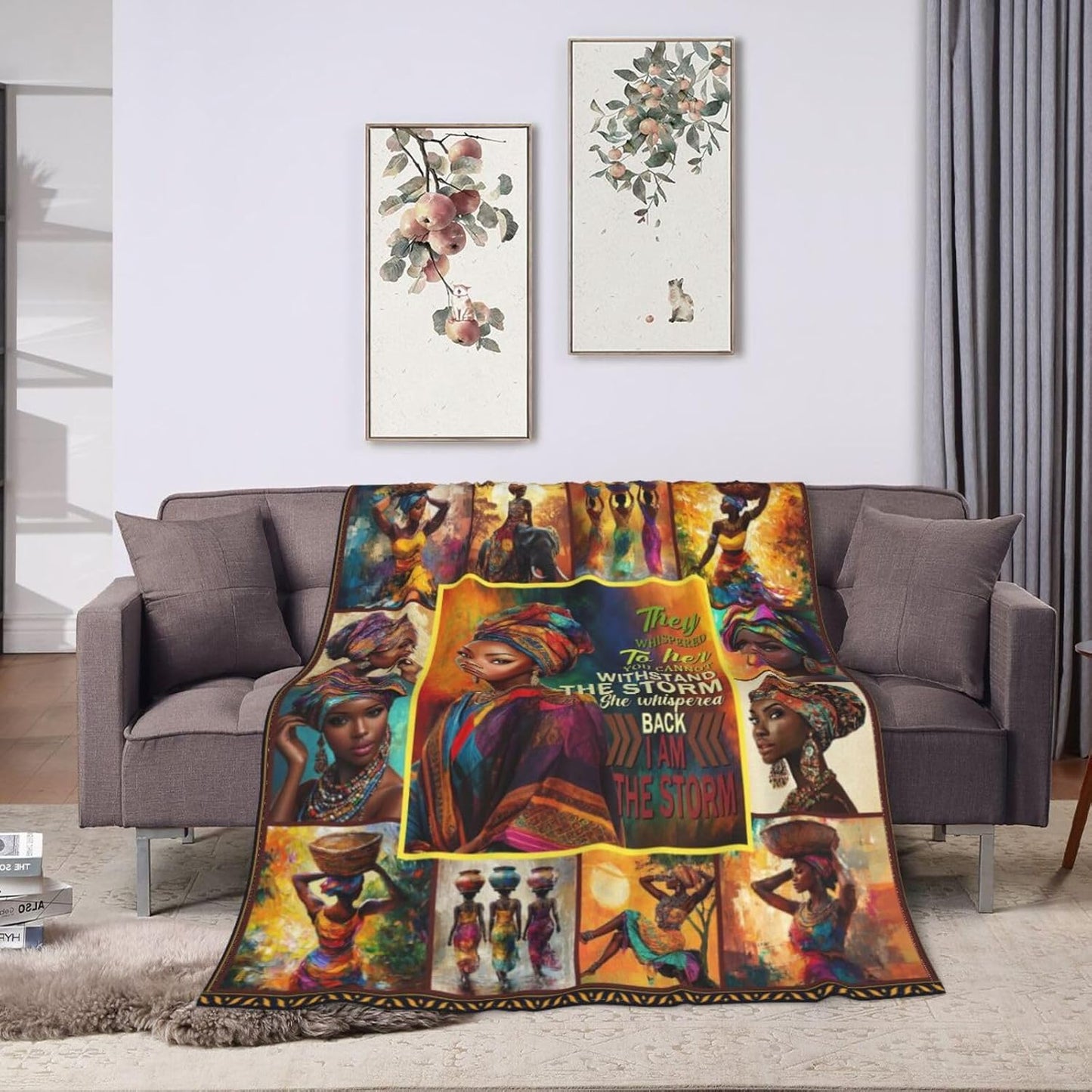 Indian Blanket Native Americans Throw Blanket Soft Cozy Warm Fuzzy Fleece Lightweight Plush Merch Rustic Indian Decor Gifts for Lover Man Woman Boy Girl Couch Bedding Sofa 50"X40"