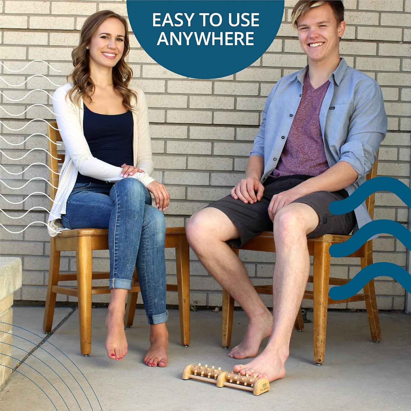 TheraFlow Foot Massager for Plantar Fasciitis Relief - Reflexology Foot Massager for Neuropathy and Foot Pain | Feet Massager for Pain Relief and Circulation - Plantar Fasciitis Roller