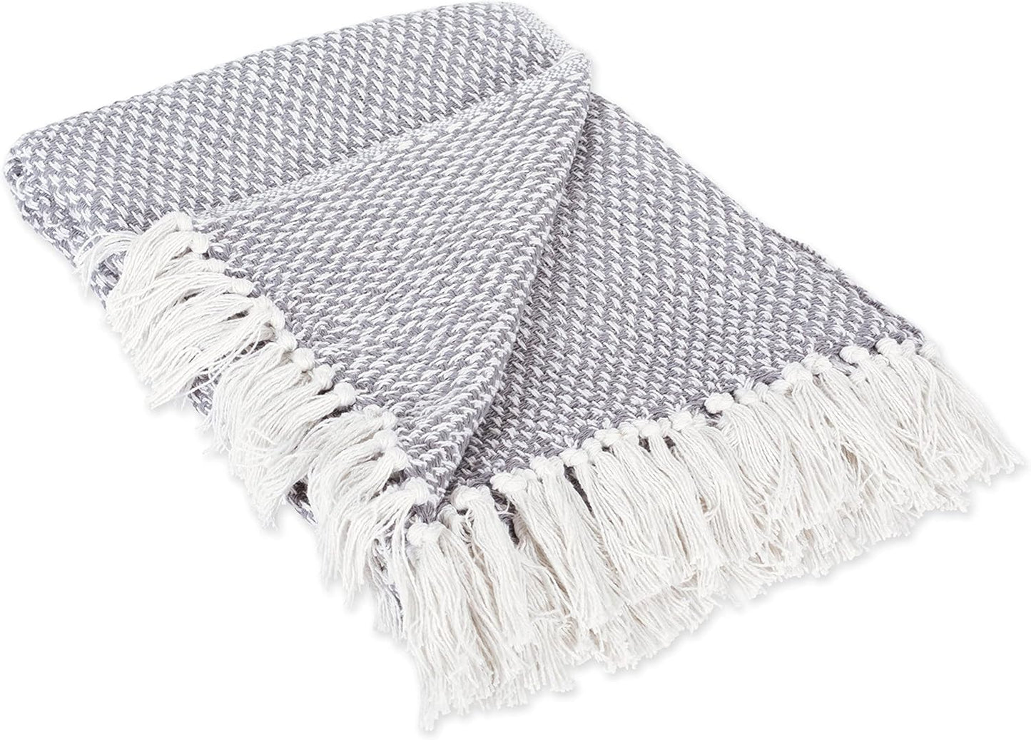 DII Bold Eclectic Leopard Woven Throw, 50x60, Black with White Spots