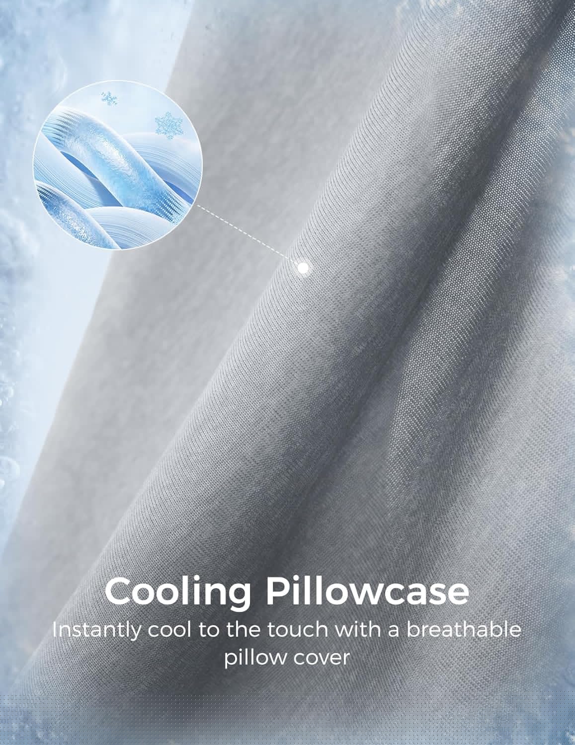 Momcozy Cooling Cover for Pregnancy Pillows, U-Shaped Full Body Maternity Pillow for Side Sleepers 57 Inch - Support for Back, Hip, Belly, Legs for Pregnant Women, Pillowcase Only