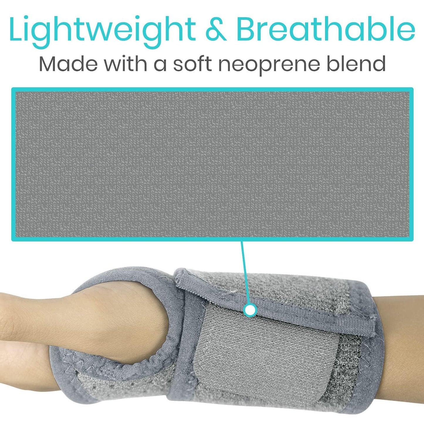 Vive Wrist Wrap Braces (2 Pack) - Tendonitis Support for Carpal Tunnel Arthritis - Sprained Pain Protection Sleeve - Weightlifting & Calisthenics Compression Stabilizer for Women, Men - Adjustable
