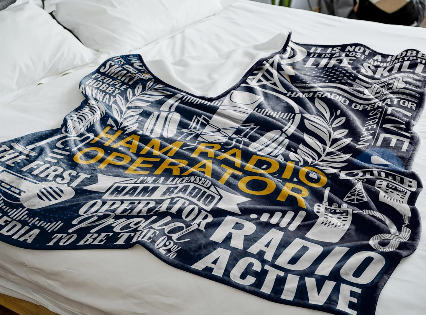Ham Radio Gifts - Flannel Blanket Throw, 65 x 50 inches