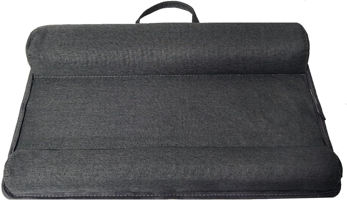 Wooden Lap Desk with Cushion,Work from Home Solution, Lightweight, Fits up to 17 inches Laptop,Lightweight Stand with Soft Wrist Pad,Laptop Pad for Couch