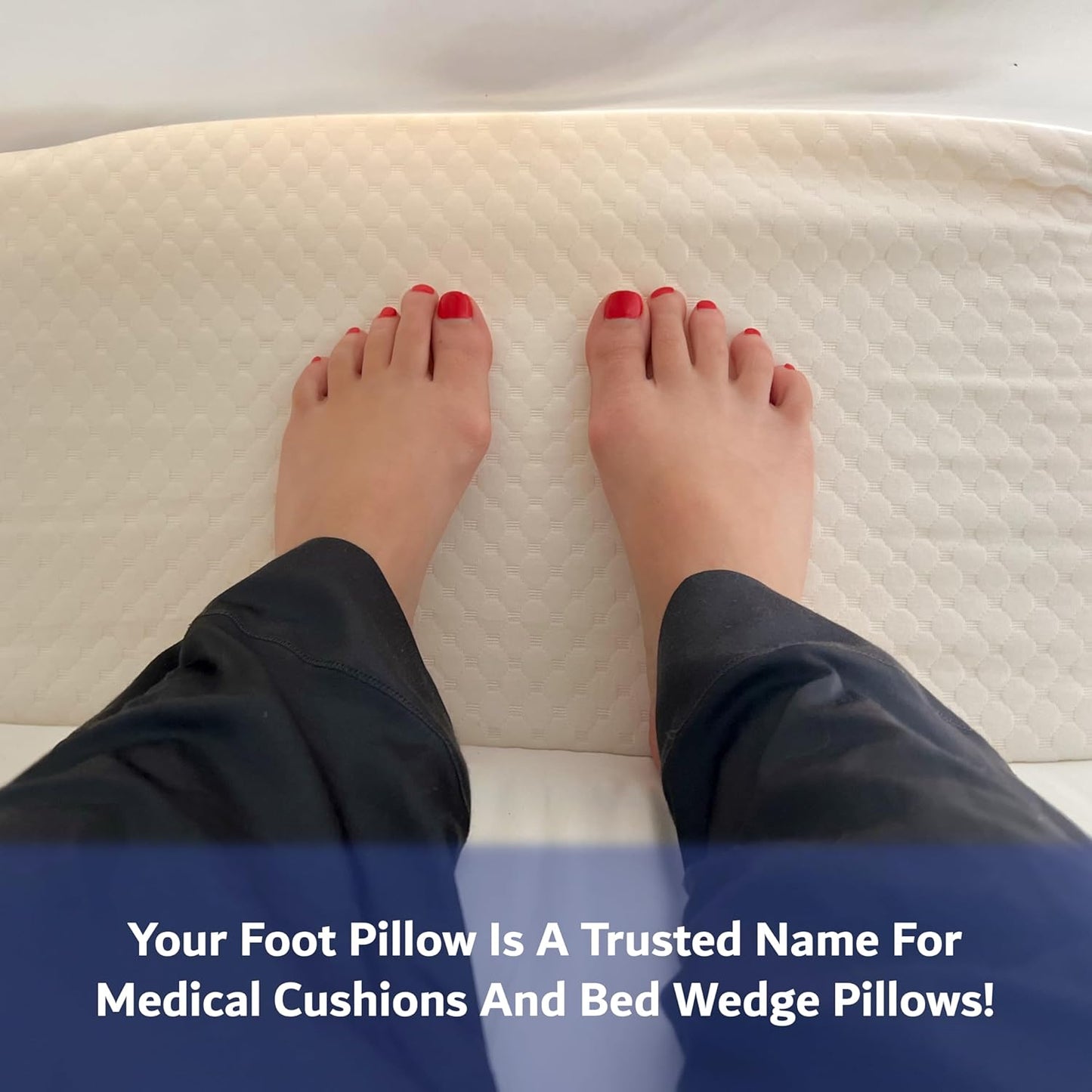 Triangle Foot Pillow - Optimal Restful Sleep Blanket Elevation Wedge Pillow, Comfortable Sleep Leg Pillow, Ankle Support Pillow, Recommended for Back/Knee/Hip Pain