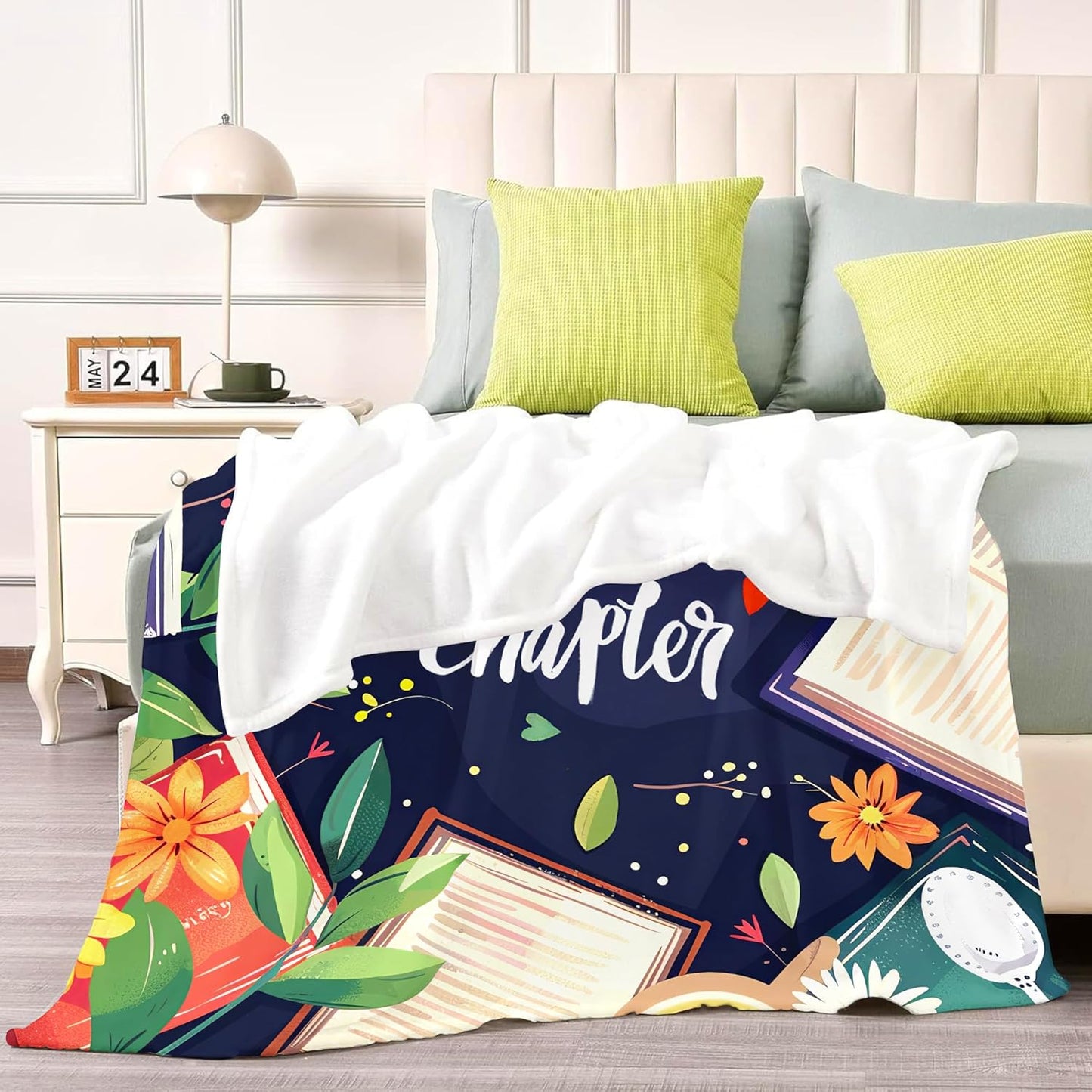 Book Blanket for Book Lovers, Super Soft Unique Reading Books Decor Throw Blanket Gifts for Readers Women Girls Teachers, Warm Cozy Fuzzy Plush Fleece Flannel Throw Blankets 50"x40" for Couch