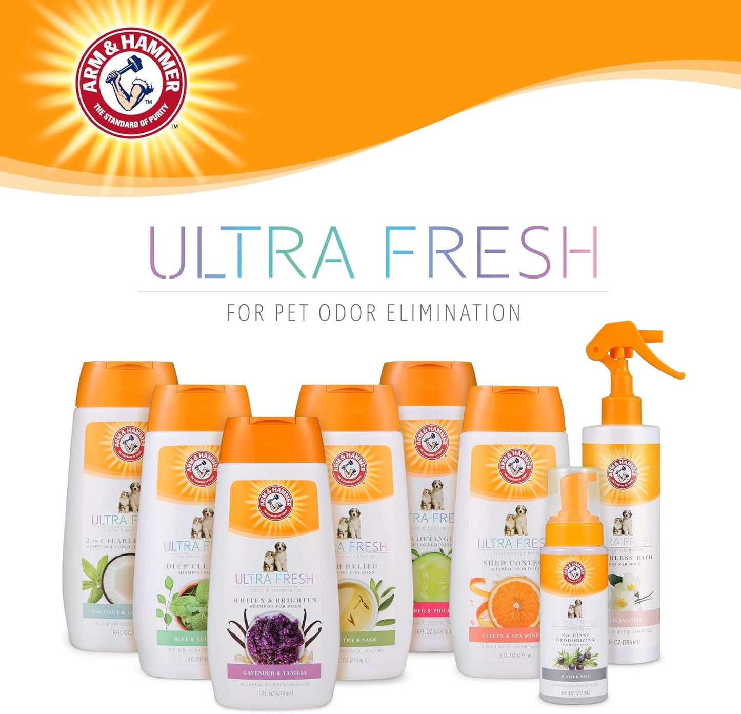 Arm & Hammer for Pets Ultra Fresh Waterless Bath Spray in White Jasmine Scent | Dry Dog Shampoo, Deodorizer