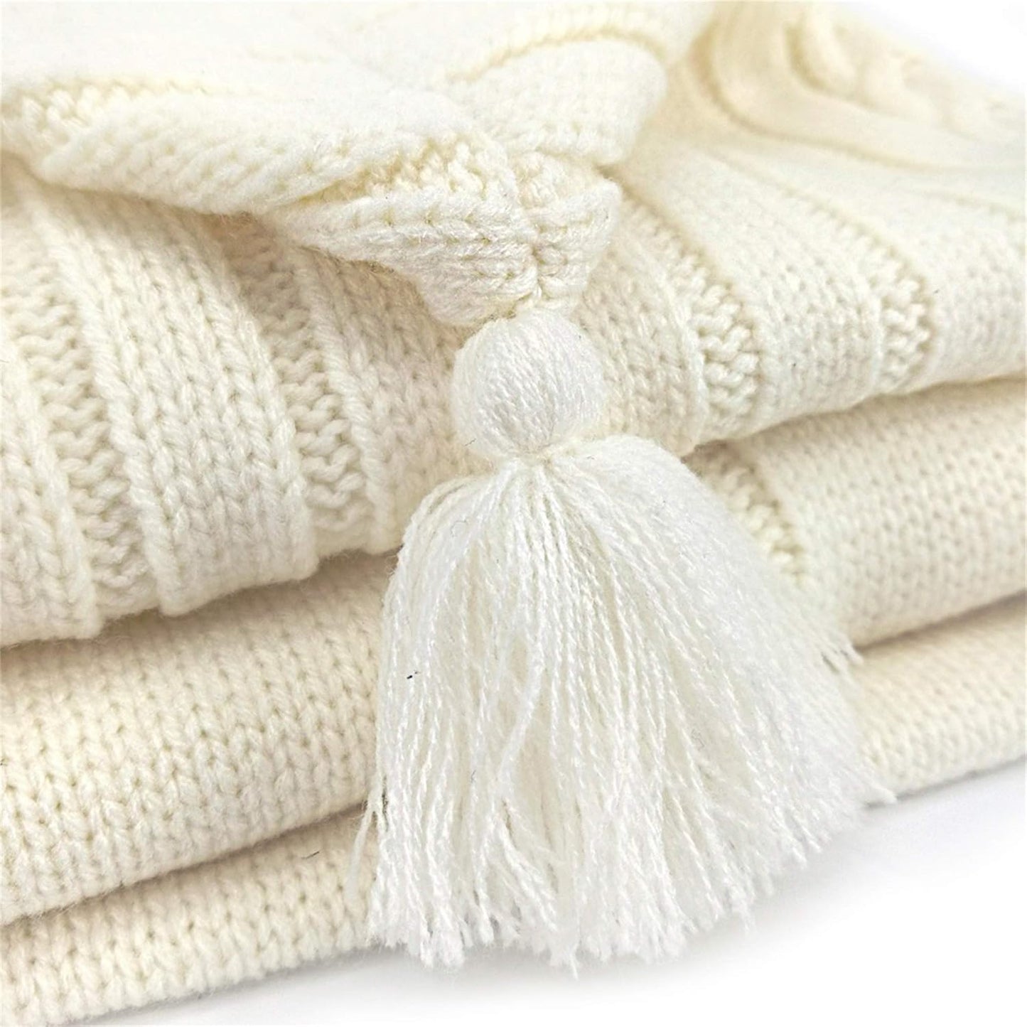 XMWEALTHY Newborn Baby Wrap Swaddle Blanket Knit Sleeping Bag Receiving Blankets Stroller Wrap for Baby Beige 0-6 Month