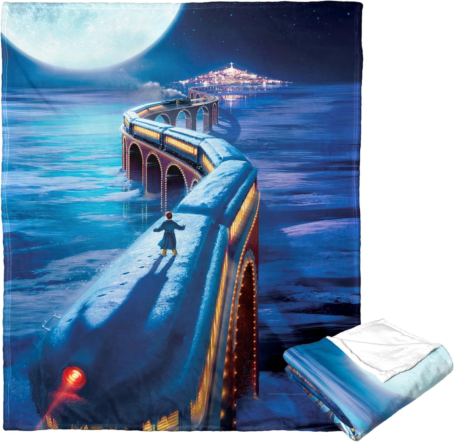Northwest Polar Express Silk Touch Throw Blanket, 50" x 60", to The North Pole