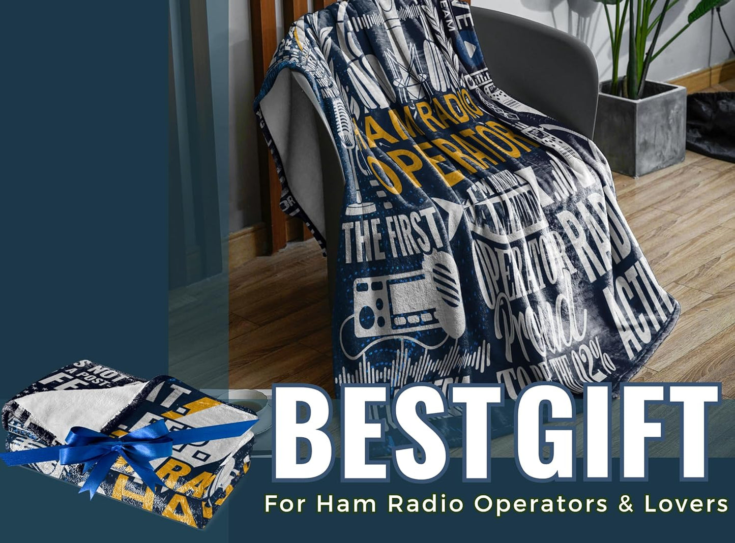 Ham Radio Gifts - Flannel Blanket Throw, 65 x 50 inches