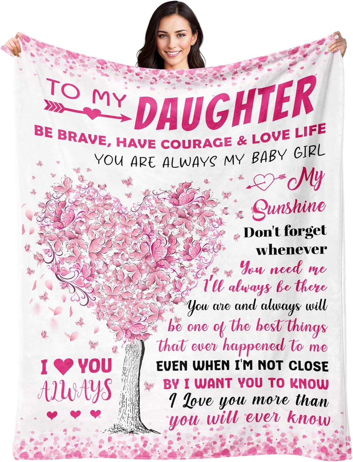 Easter Basket Stuffers for Kids - Daughter Gifts from Mom Dad - Daughter Birthday Gifts - Easter Gift for Kids - Mothers Day Graduation Gift for Daughter's - to My Daughters Blanket 60"X 80"