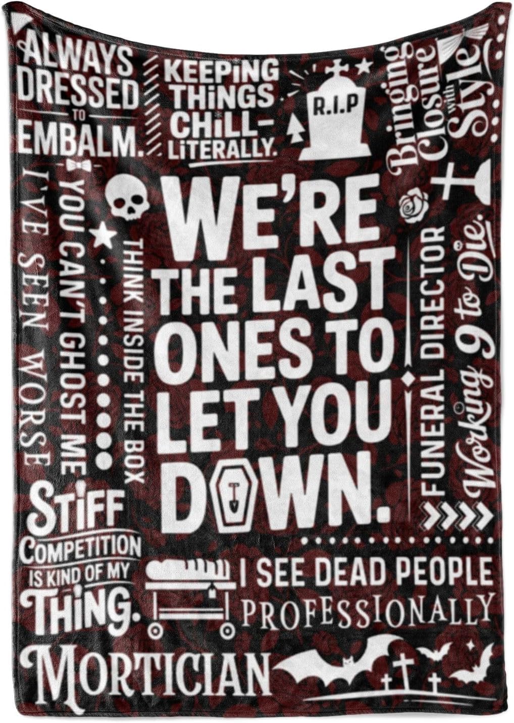 Mortician Gifts, Funeral Director Blanket, for Men, Women, Besties, Soft Throw Blanket 50"x65"