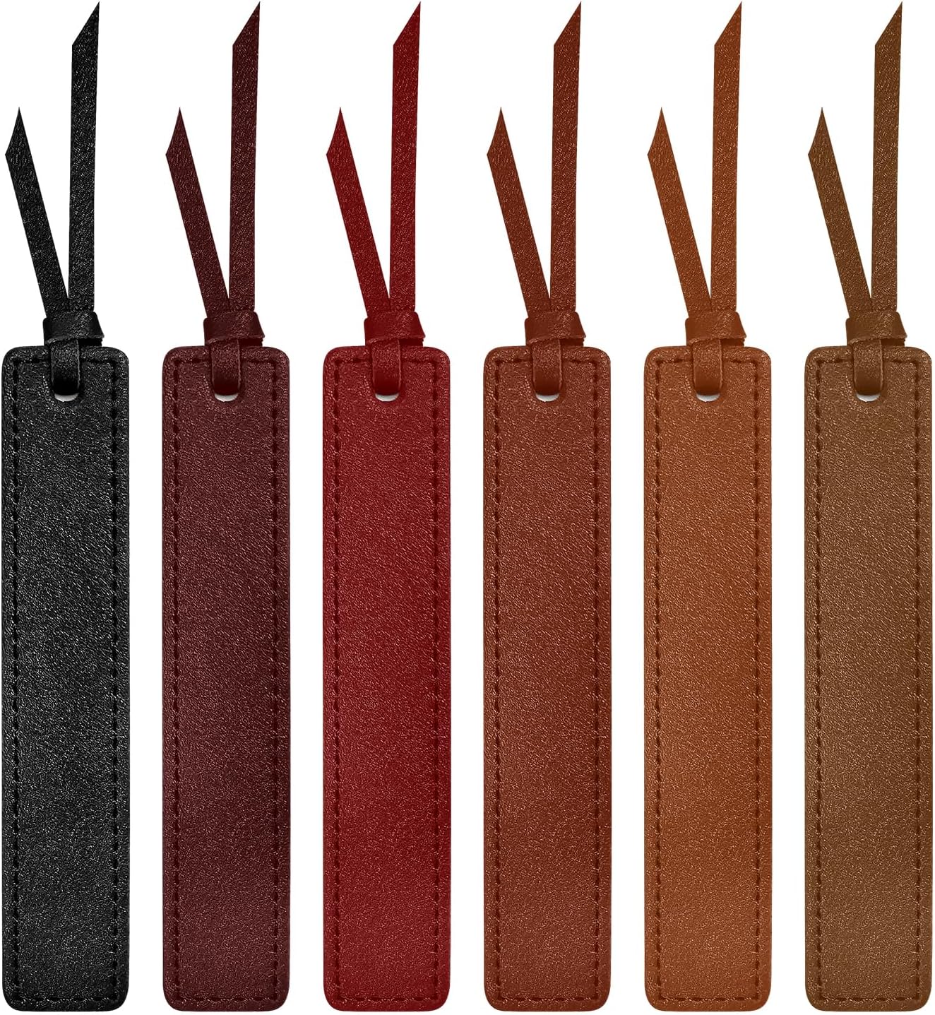 Classic Leather Bookmark, Wayzton Handmade Stitched Bookmarks Page Markers Reading Gifts for Book Lovers Readers Men Women Teachers Church Book Club Supplies