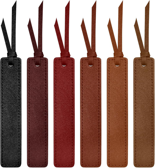 Classic Leather Bookmark, Wayzton Handmade Stitched Bookmarks Page Markers Reading Gifts for Book Lovers Readers Men Women Teachers Church Book Club Supplies