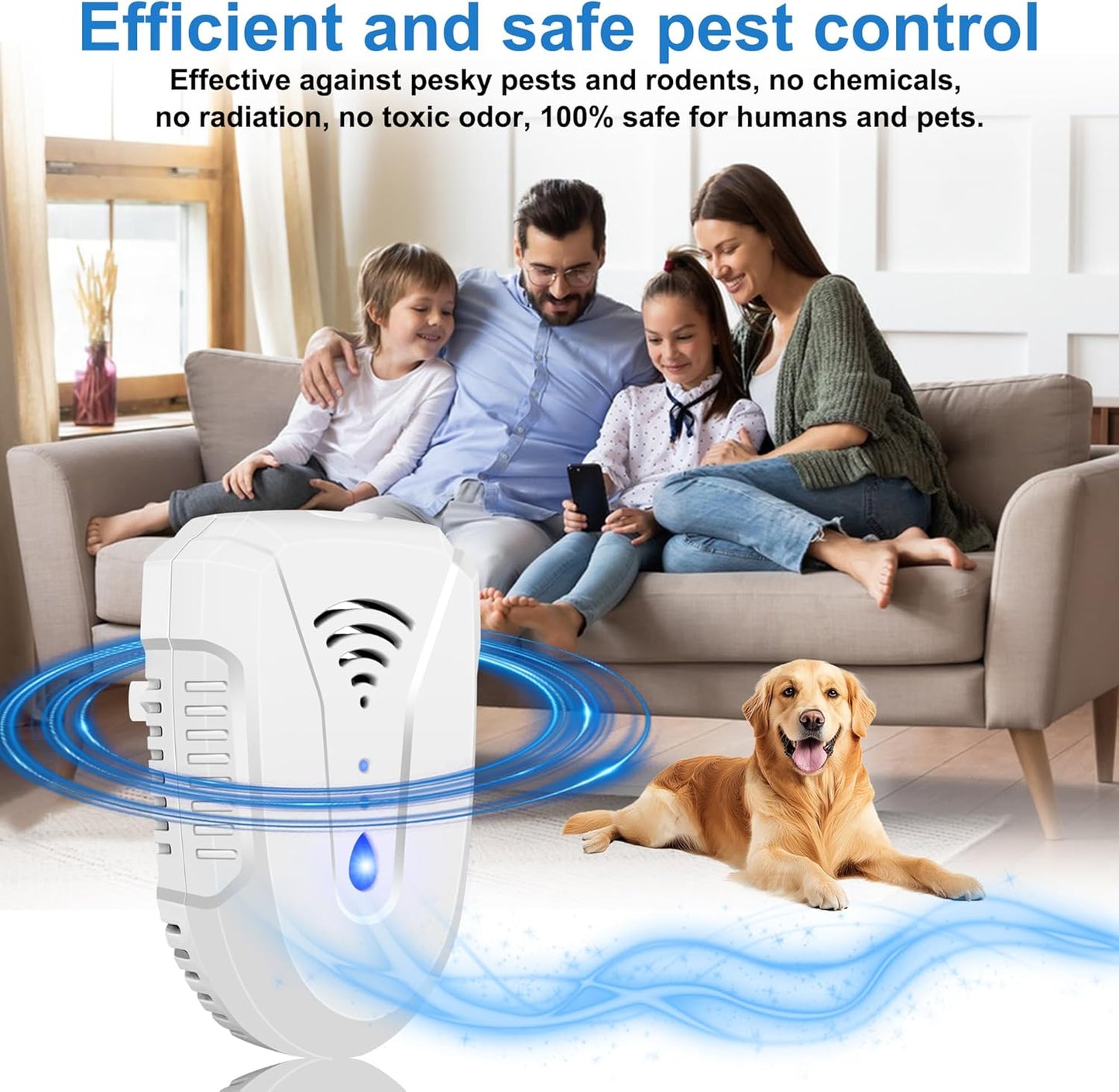 2026 Upgraded Ultrasonic Pest Repeller 6 Pack, Mouse Repellent Indoor Ultrasonic Plug in, Pest Control for Bugs Roaches Insects Mice Spiders Flies Cockroach Rodent Rat