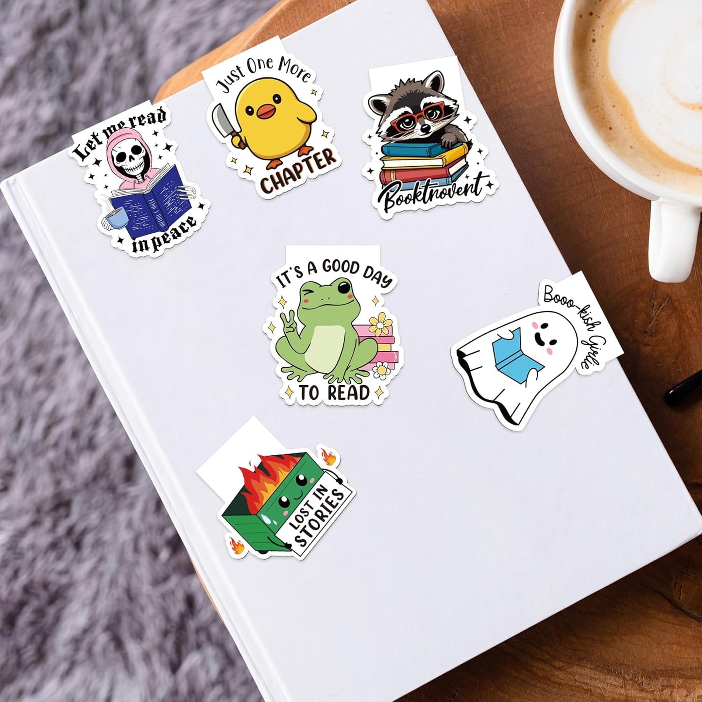 Funny Magnetic Bookmarks: 9 Pcs Booklovers Bookmark Clips, Fun Reading Book Mark for Reading Men Women, Halloween Birthday Gifts, Back to School Office Supplies