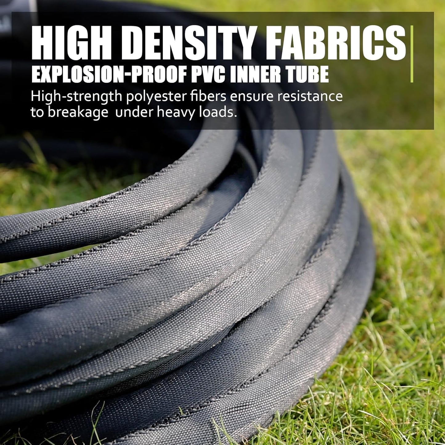 Relxitl Garden Hose 100feet, Water Hose with 10 Function Hose Nozzle, NON-Expandable Hose, Tough & Flexible, Lightweight, Crush Resistant Fittings, Kink & Tangle Free, Rust Proof for Watering