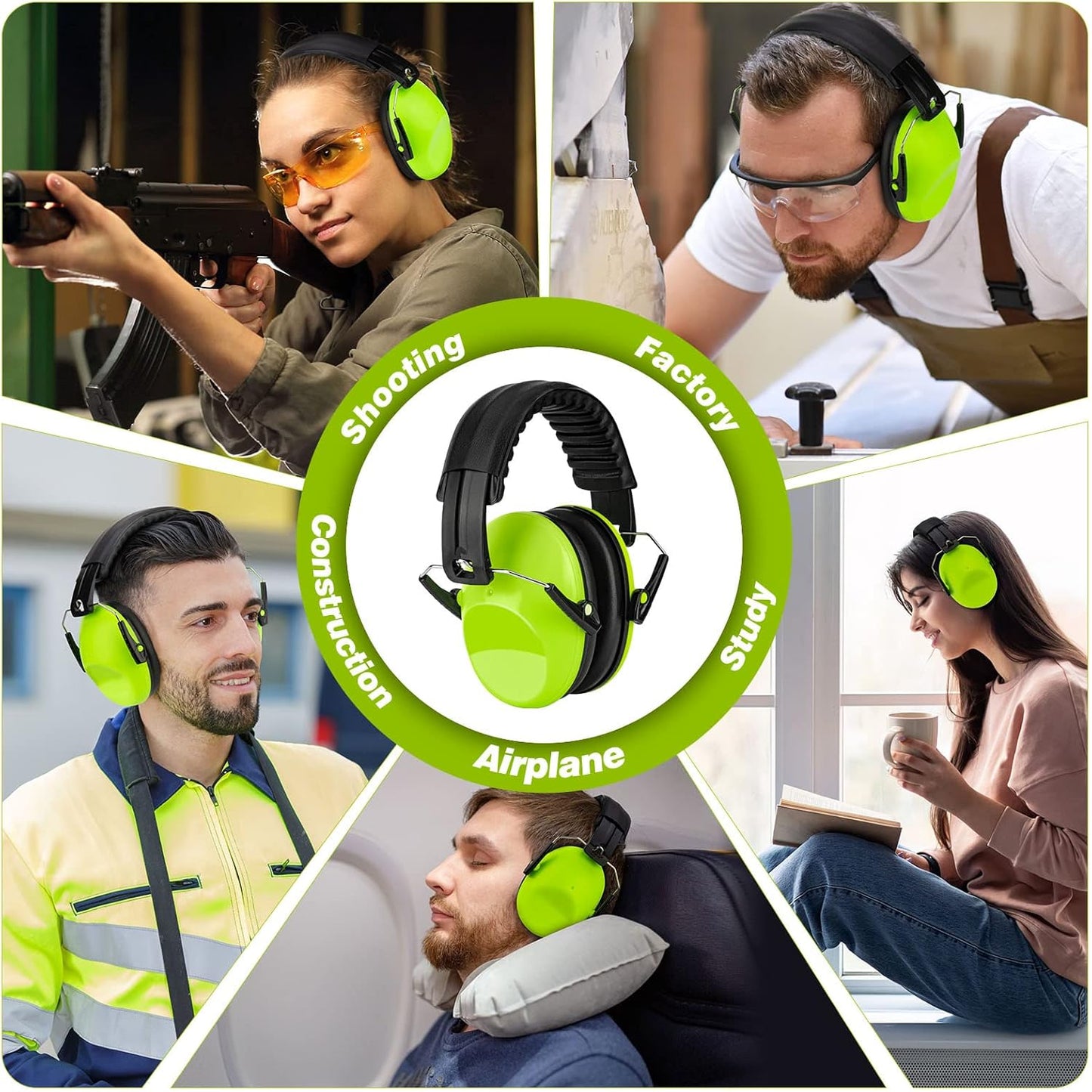 BlueFire Kids Noise Cancelling Ear Muffs, 2 Pack Sound Blocking Over Ear Headphones, Foldable Hearing Protection Ear Muffs