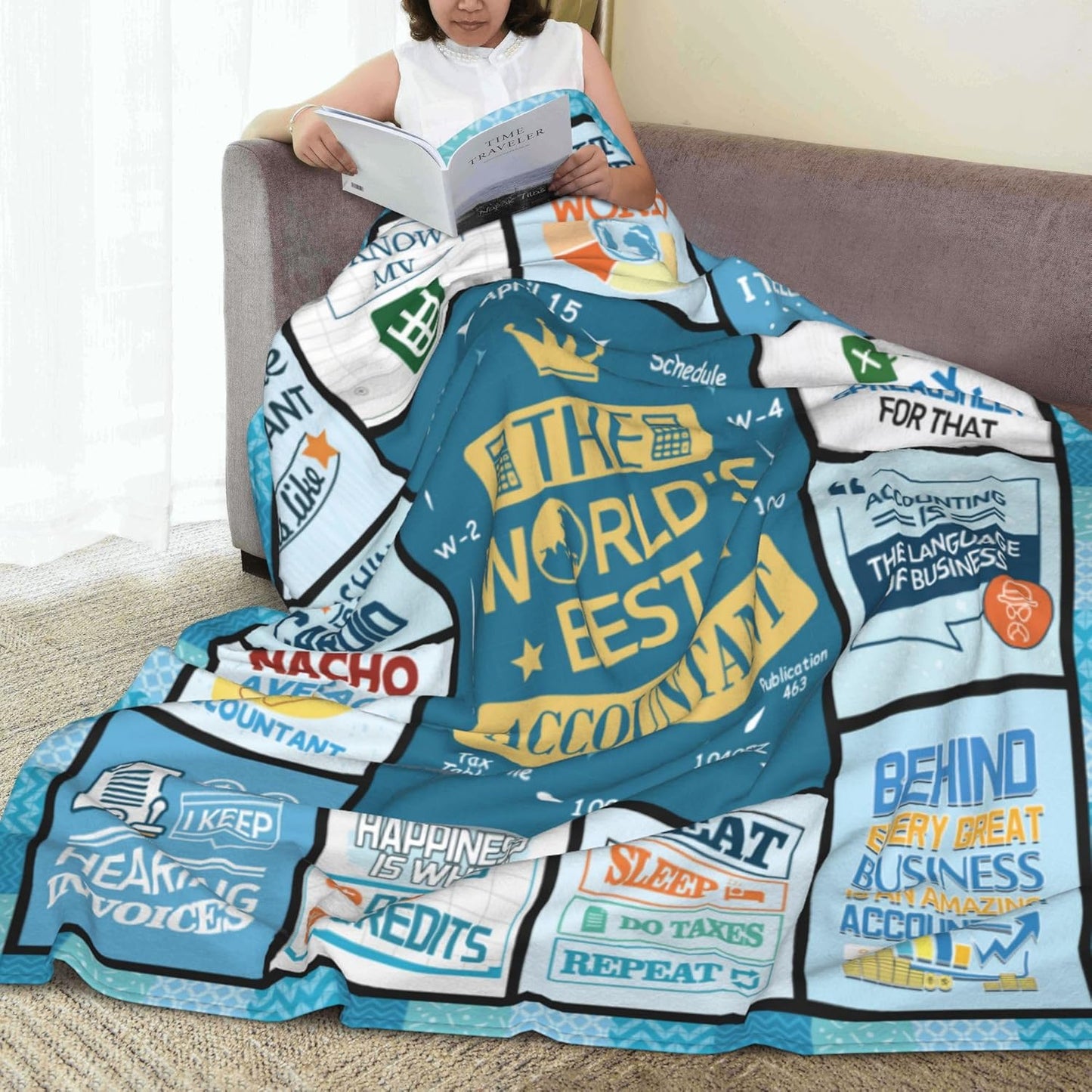 Accountant Gifts, Accounting Gifts, Gifts for Accountants, Accountant Gifts for Women Men, Tax Season Gift for Accountant Blanket 60" X 50", Accounting Day/Week Gift Ideas, CFO CPA Gifts