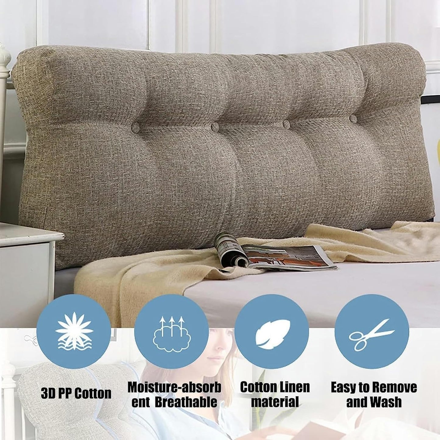Triangular Wedge Pillow Positioning Support Reading Back Cushion Backrest Positioning Support Pillow Pillow Headboard Cushion Wall Pillow Headboard Triangular Cushion