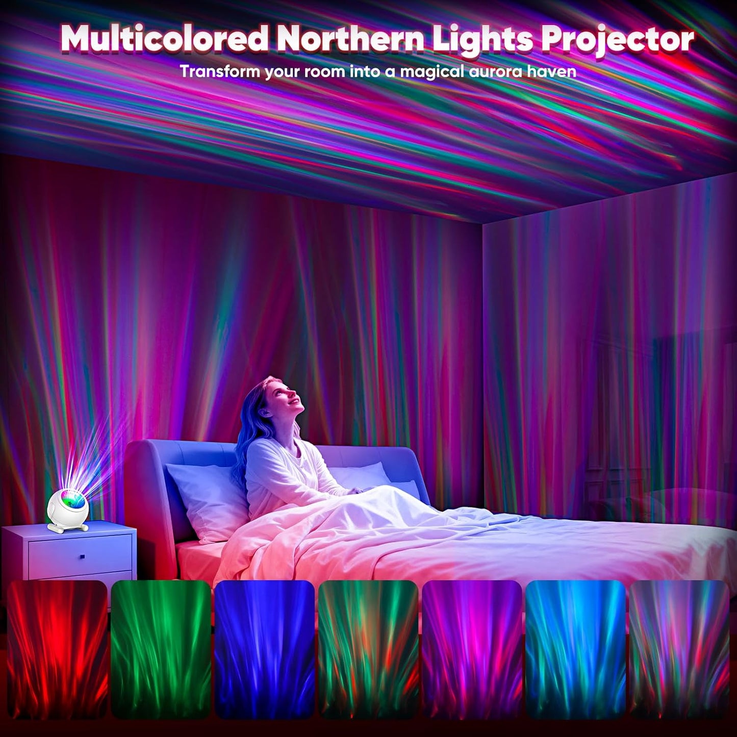 Northern Lights Projector, Aurora Projector Birthday Gifts for Women Gifts for Teenage Girls Boy, Galaxy Projector for Bedroom, Teen Girl Gifts Trendy Stuff, Room Lights for Bedroom