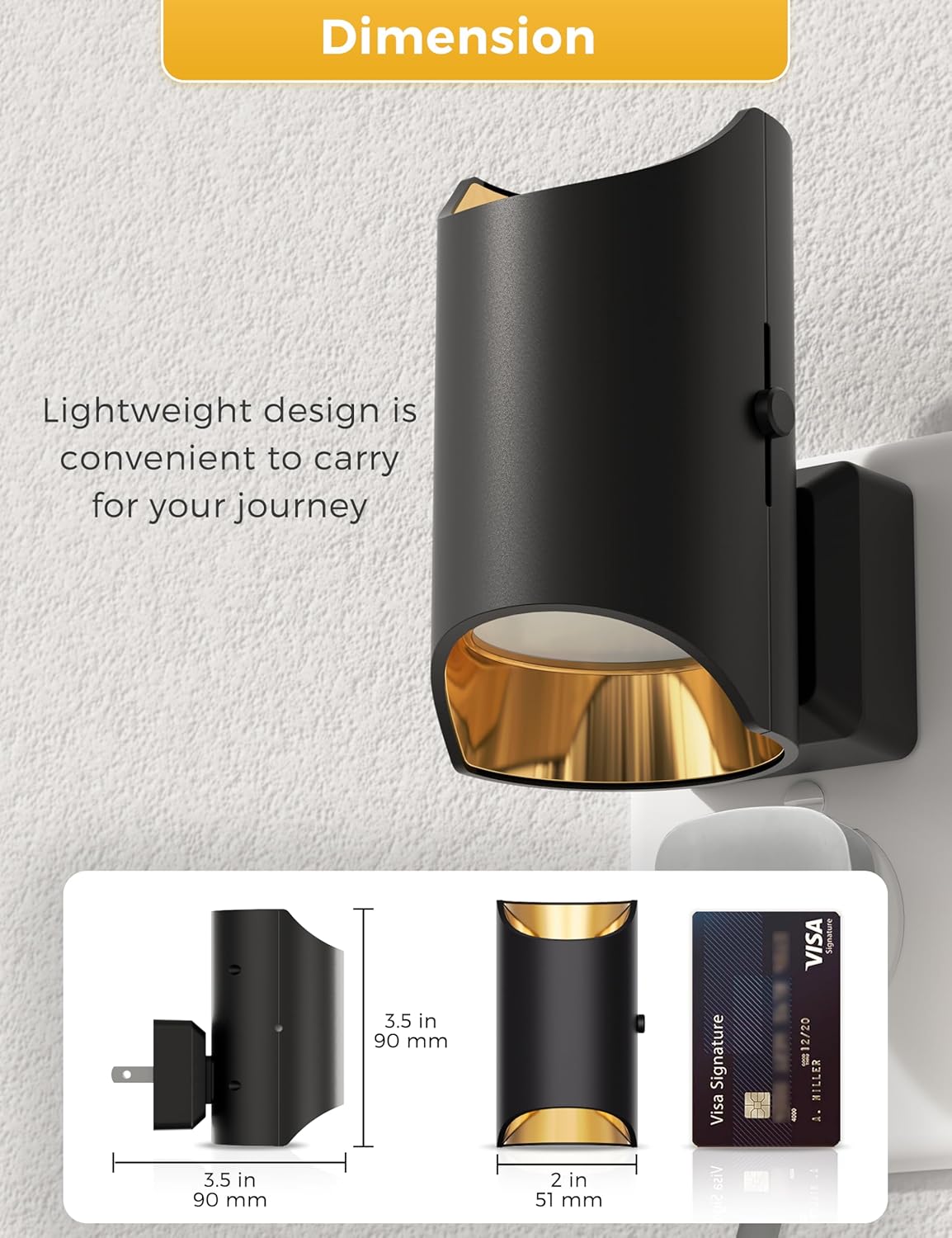 L LOHAS LED Night Light, Amber & Yellow Night Lights Plug into Wall, Dimmable Light Sensor, Soft Night Light, Sleep Light for Kids, Warm Night Light for Bedroom, Hallway, Bathroom, 2 Pack