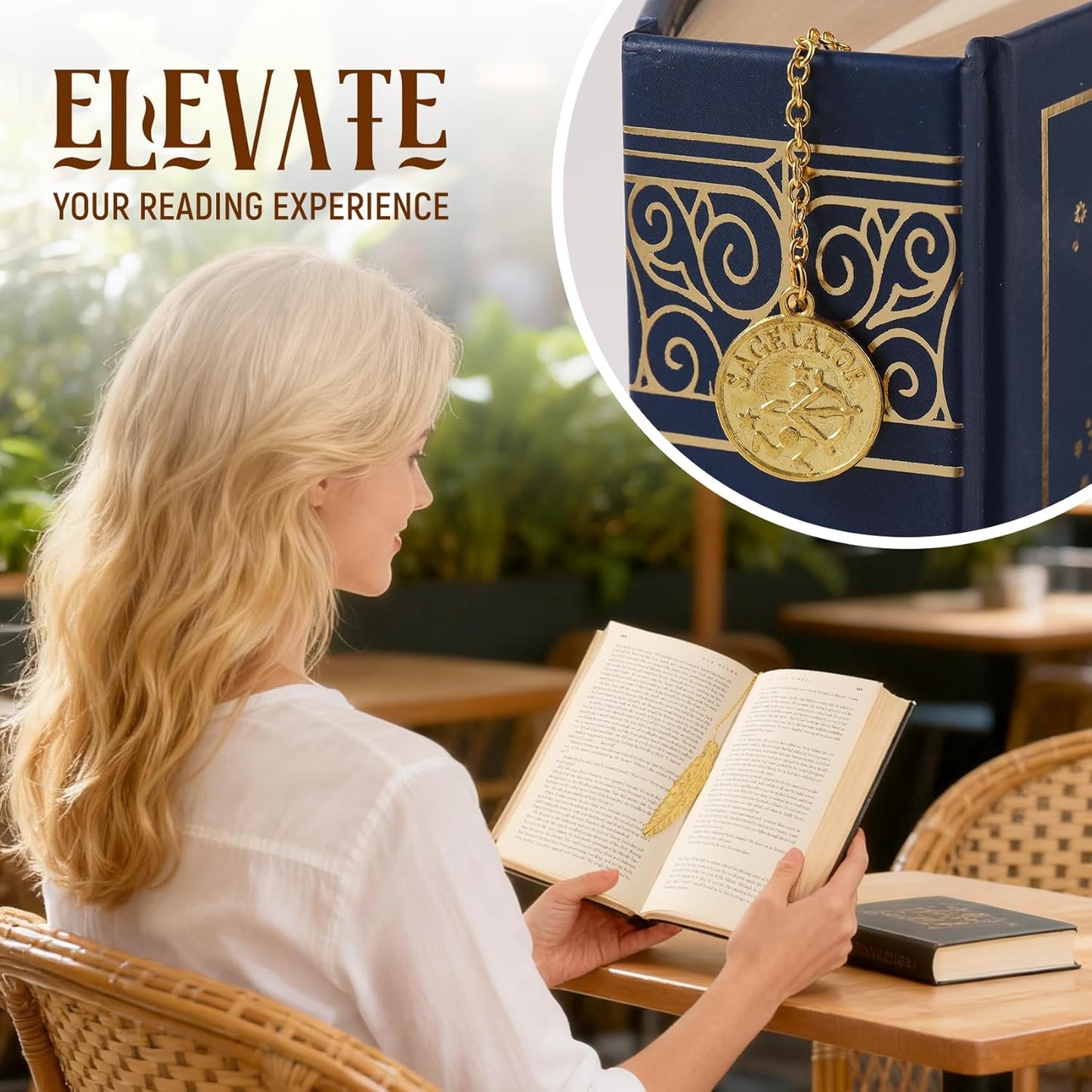 Metal Zodiac Bookmarks Set, 12 Constellation Designs, Gold, 4.5 x 0.9 inches (Taurus)