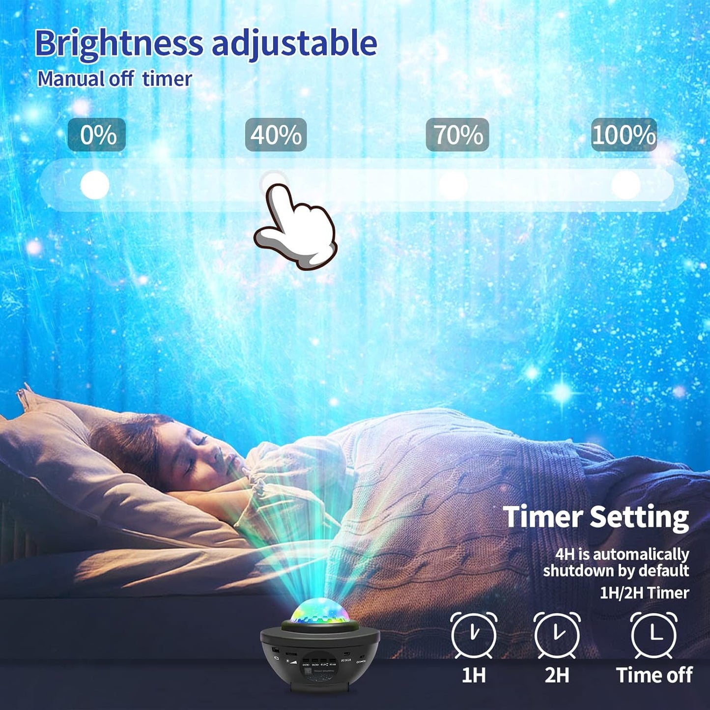 easeking Star Projector Galaxy Light Projector with Bluetooth Speaker, Multiple Colors Dynamic Projections Star Night Light Projector for Kids Adults Bedroom, Space Lights for Bedroom Decor Aesthetic