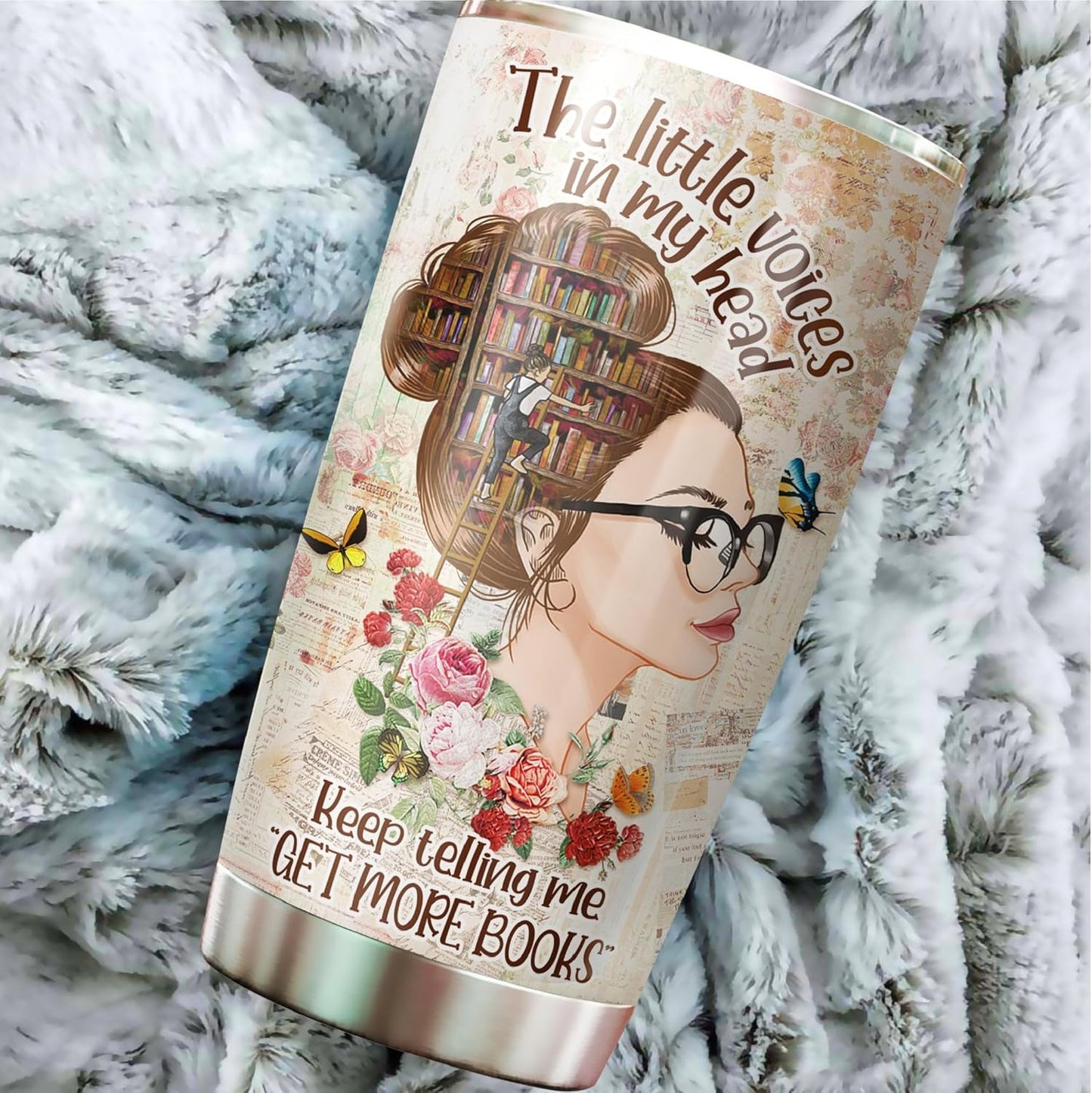 Book Lover Tumbler - Librarian Mug for Women - Gifts for Her on Christmas, Birthday