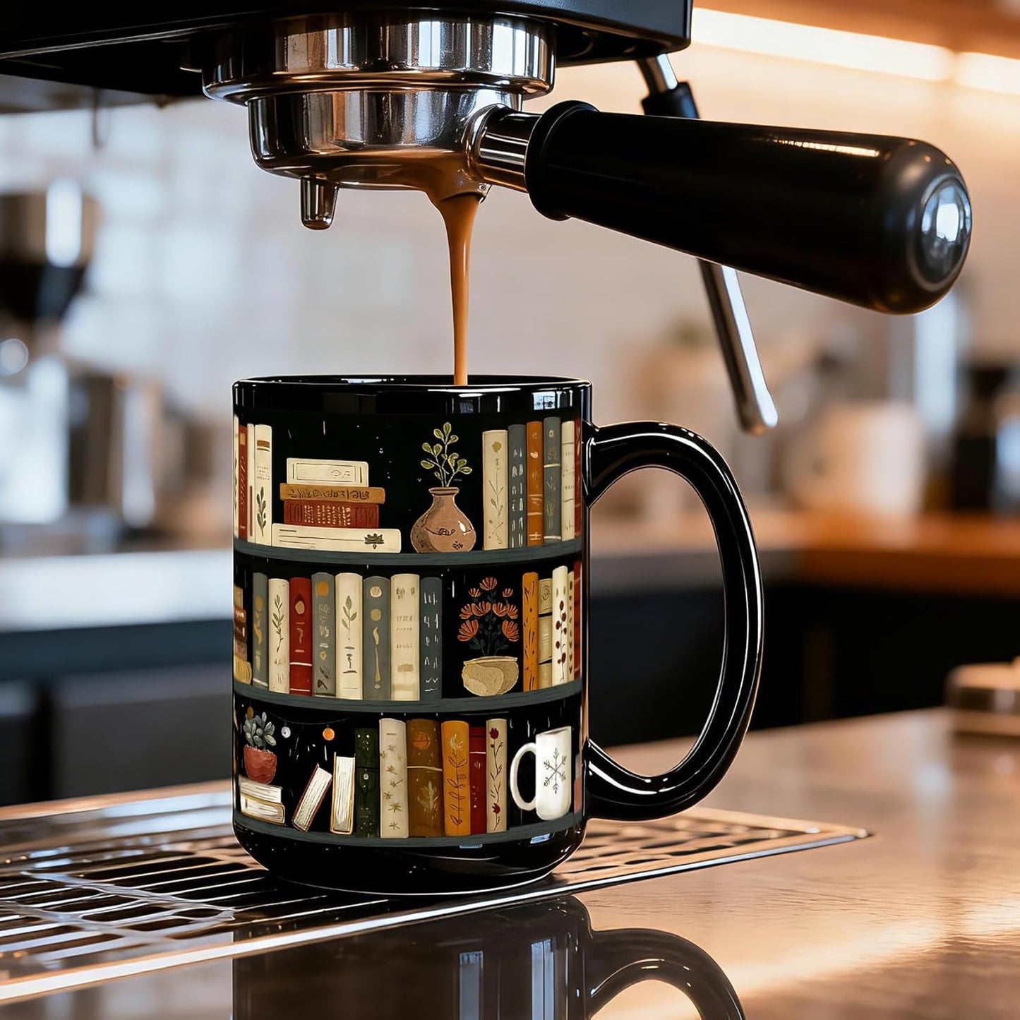 Book Mug Gifts for Books Lovers, Vintage Library Bookshelf Mugs, Reading mug Gift for Readers Librarians, Bookworm gift for Writers on Birthday, Reading Themed Coffee mugs, Funny Bookish gifts-16