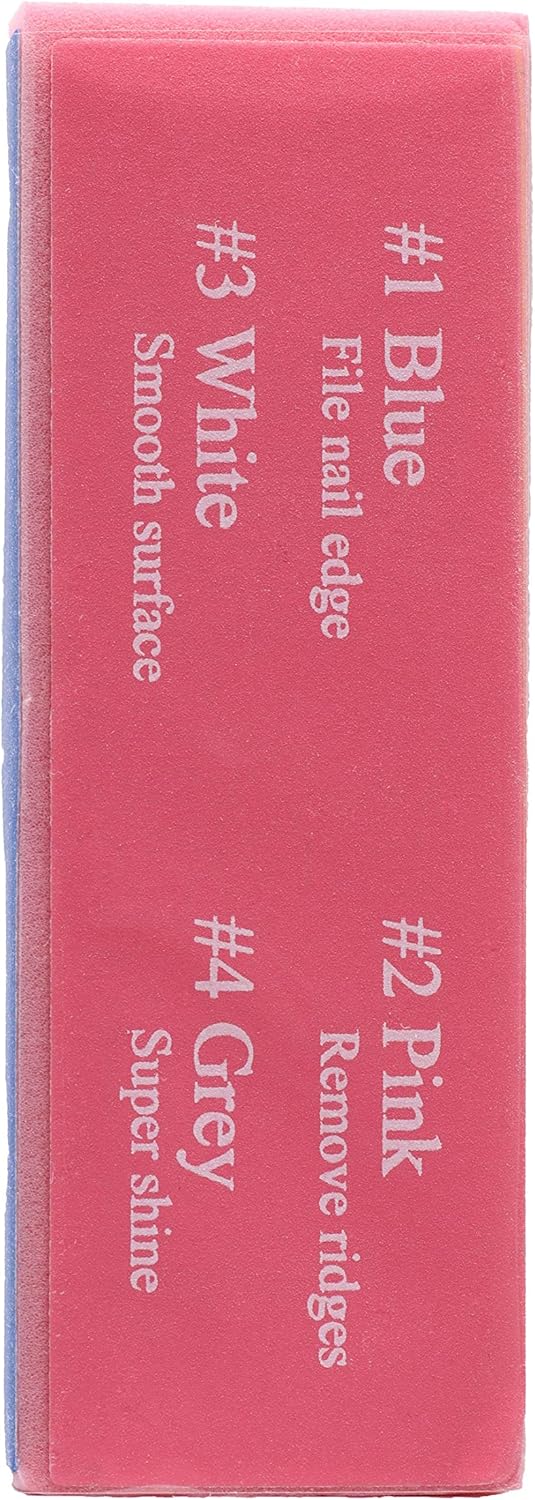 Tropical Shine Mini 4 Way Buffer Block - Professional Nail Buffering Block for Shaping, Smoothing, and Polishing Nails - Portable Nail Care (2 Pack)