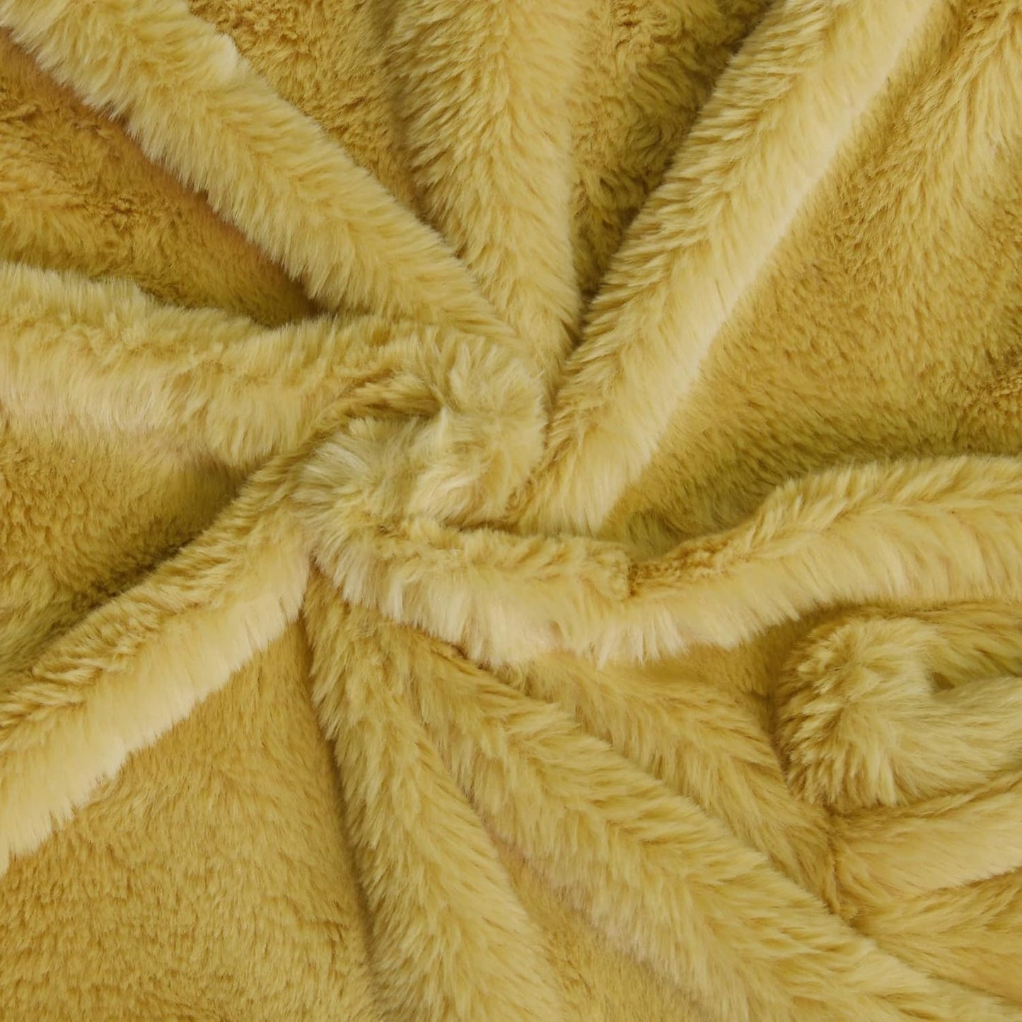 Faux Fur Reading Pillow Cover (Cover ONLY, NO Filler) for Shredded Stuffings, Removable Bed Rest Pillow Cover with Arms Pockets (Zipper Length 15.8"), 30 Inch High, Yellow
