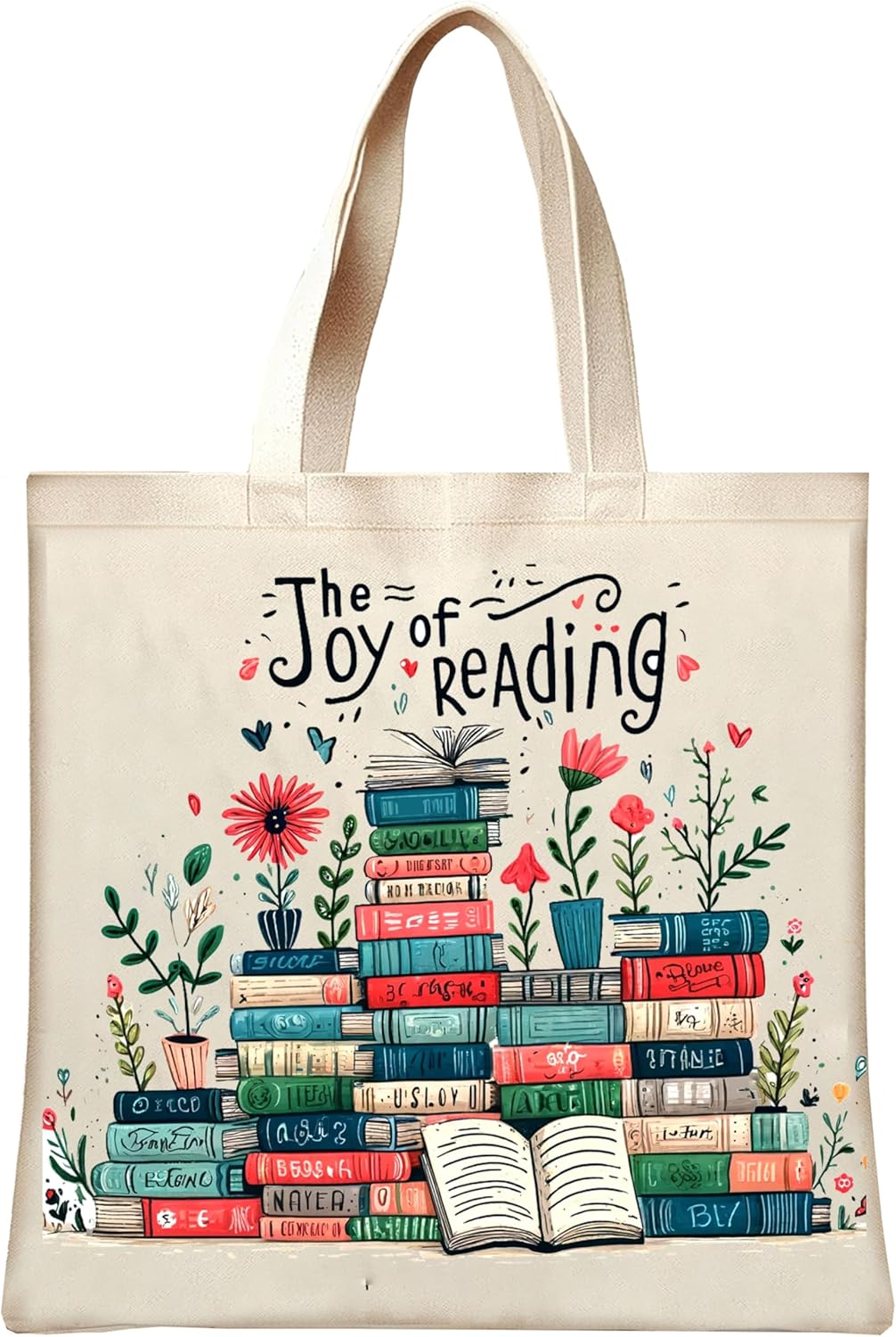 Canvas Tote Bag for Women Book Bags for Women Book Accessories Bookish Gifts and Book Lovers Gifts 14" x 15" (5.BookLay)