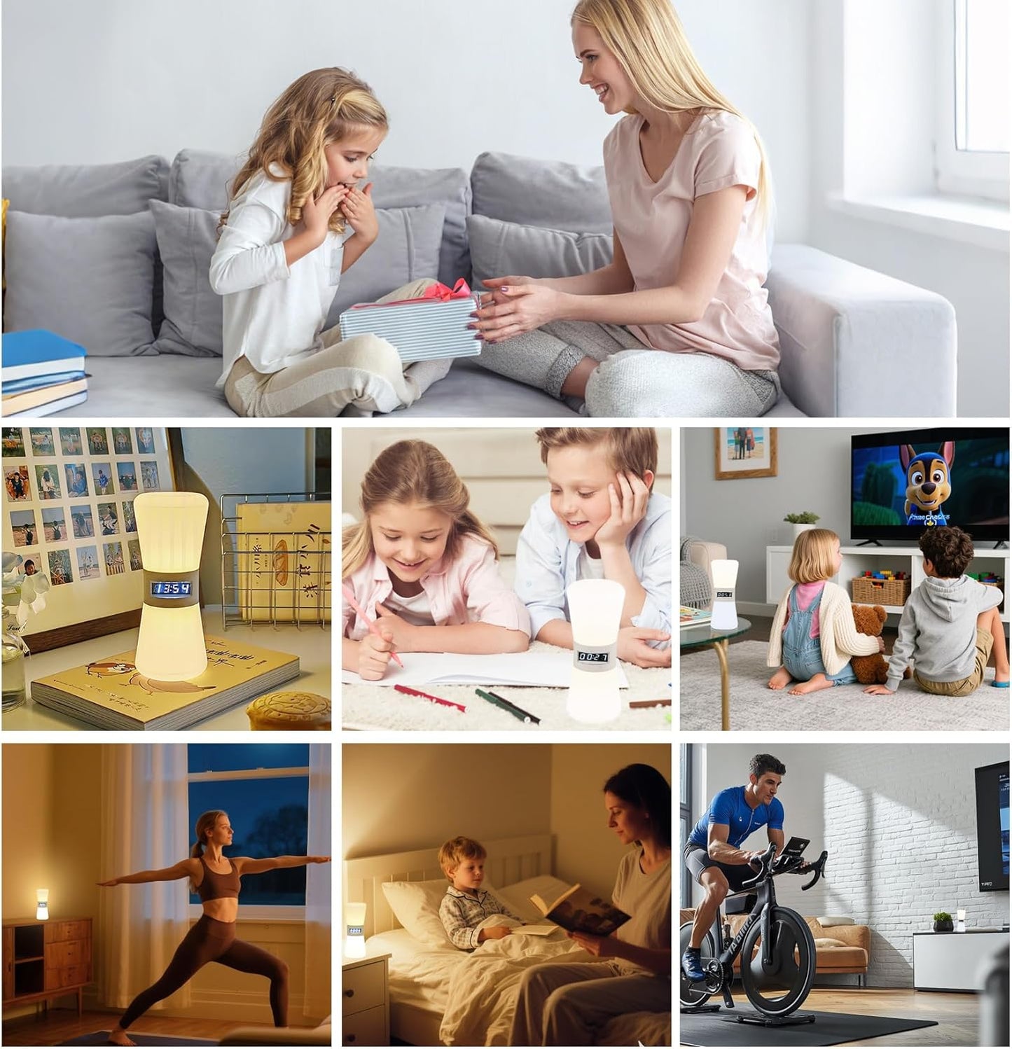 LED Visual Timer Hourglass - Rechargeable Digital Countdown ADHD Timer for Kids & Adults (1-99 Mins Adjustable), Time Flow Simulation with Time Management for Classroom,Kitchen,Room,Home (Warm-White)