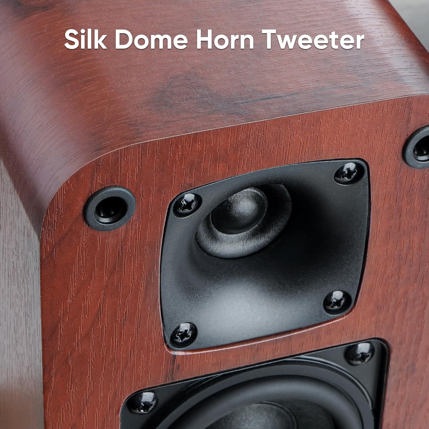 Powered Bluetooth Bookshelf Speakers, 40W Record Player Speakers with 2.75 Inch Woofer, Stereo Speakers with Optical/AUX/TV-ARC Connection for Turntable, No Receiver or Amplifier Required.