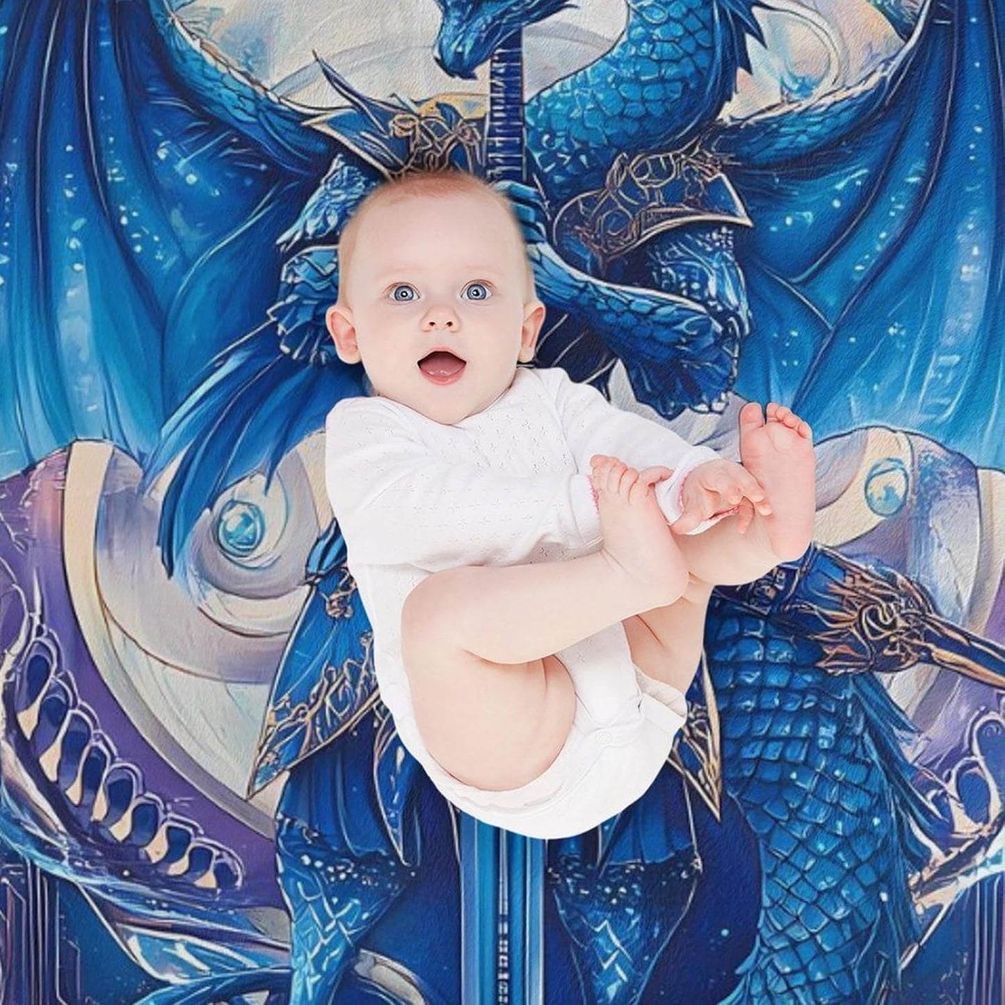 Dragon Dragonsword Throw Blanket for Couch Bed Plush Cozy Fuzzy Flannel Blanket for All Season 30"x50"