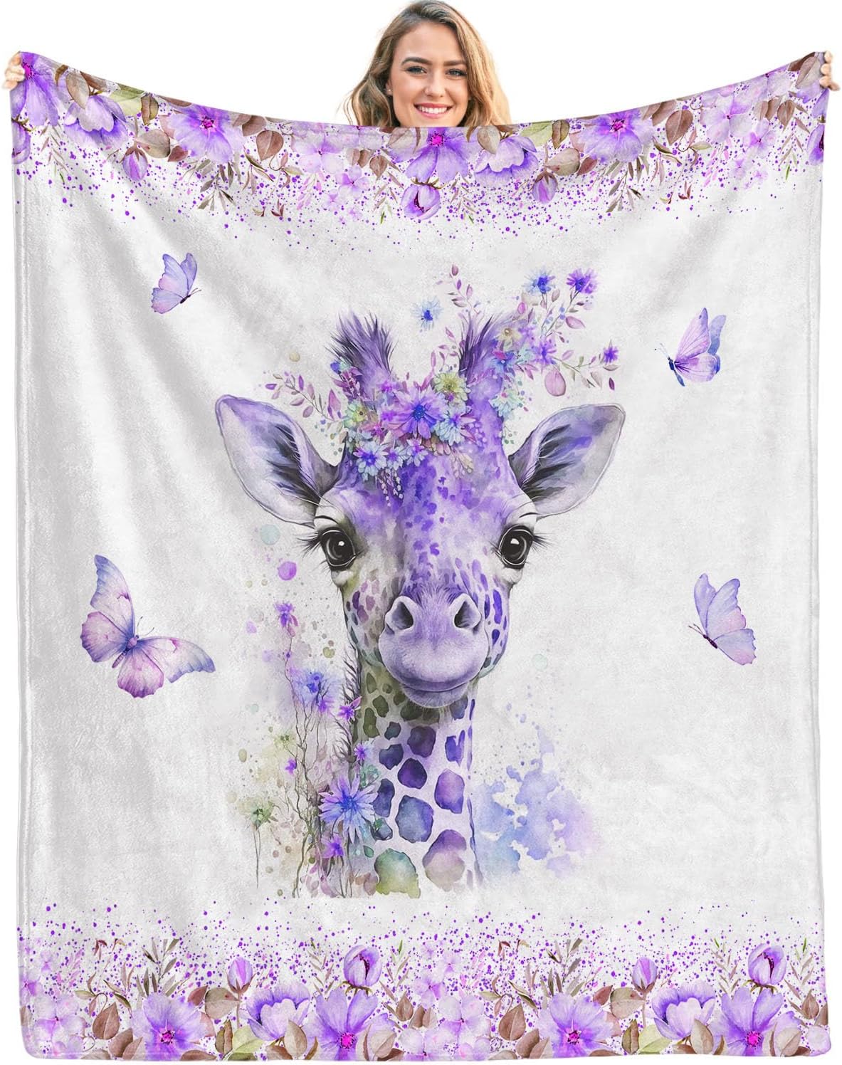 Giraffe Blanket for Women -Throw Blanket for Couch Bed Sofa 50x60 inches