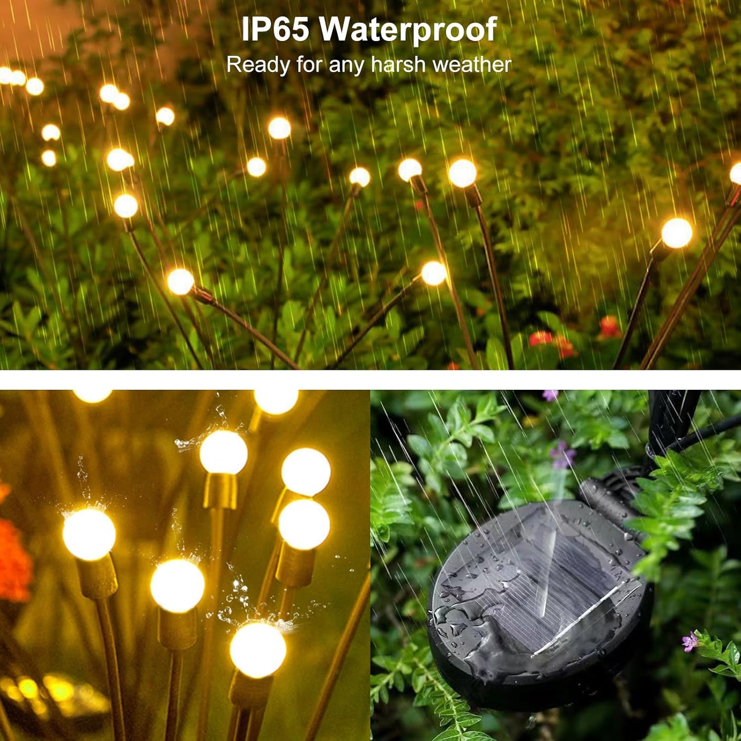 Solar Lights Outdoor, 6 Pack Solar Garden Lights, Firefly Lights, Garden Decorations for Yard Patio Pathway Lawn, Gifts for Mom Women