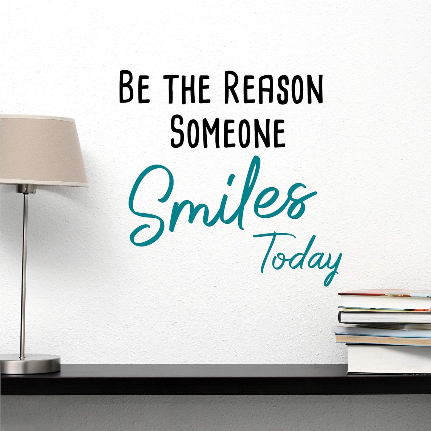 Be The Reason Someone Smiles Today-Inspirational Quotes Wall Decals-Vinyl Stickers for Bedroom Living Room School Office Home Decor